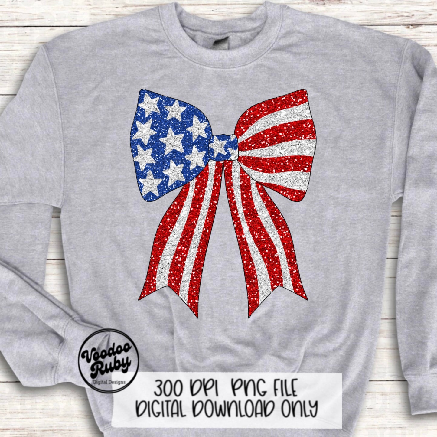 4th of July Glitter Coquette Bow PNG Sublimation Design Hand Drawn Digital Download Patriotic PNG Summer PNG American Flag dtf Printable