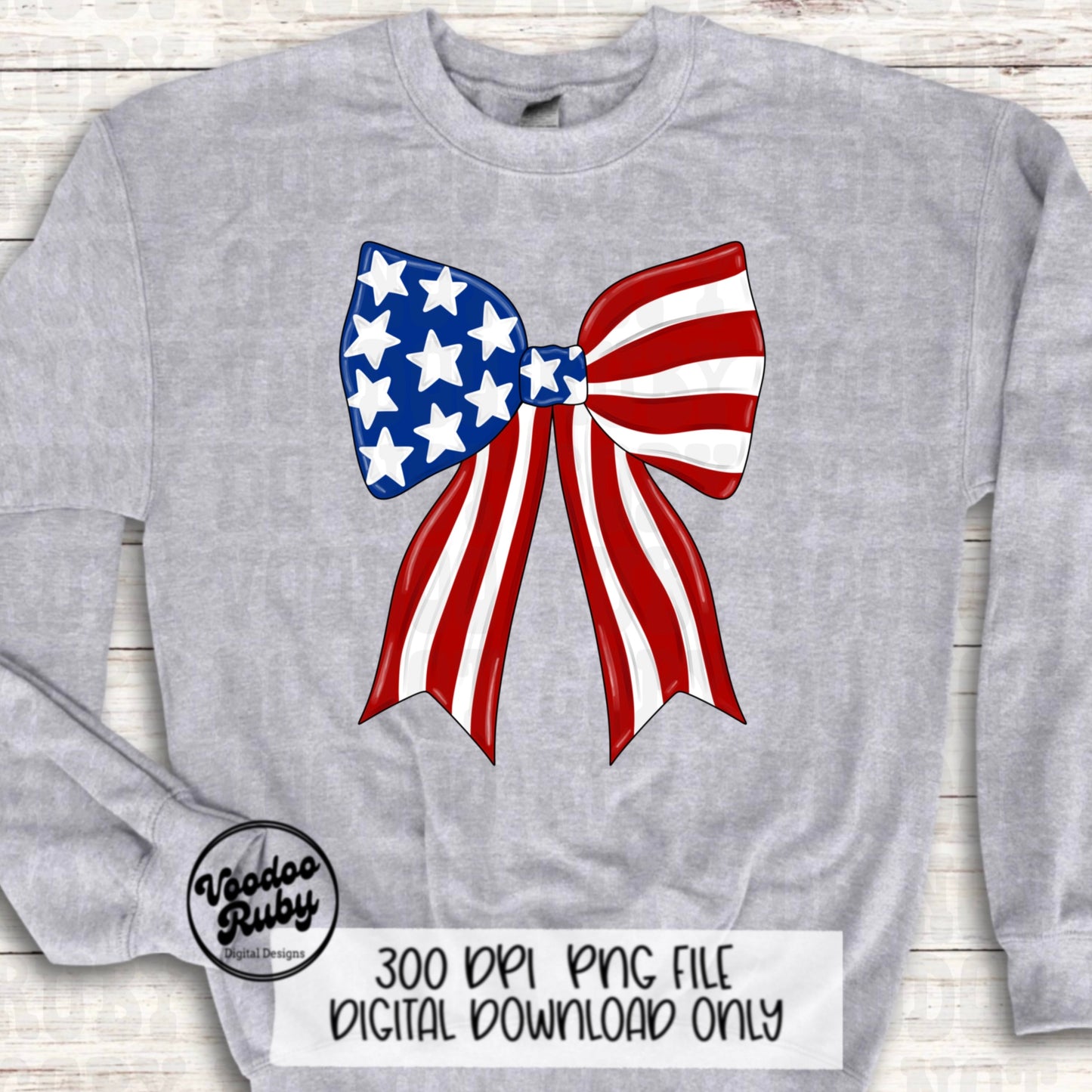 4th of July Coquette Bow PNG Sublimation Design Hand Drawn Digital Download Patriotic PNG Summer PNG American Flag Clip Art dtf Printable