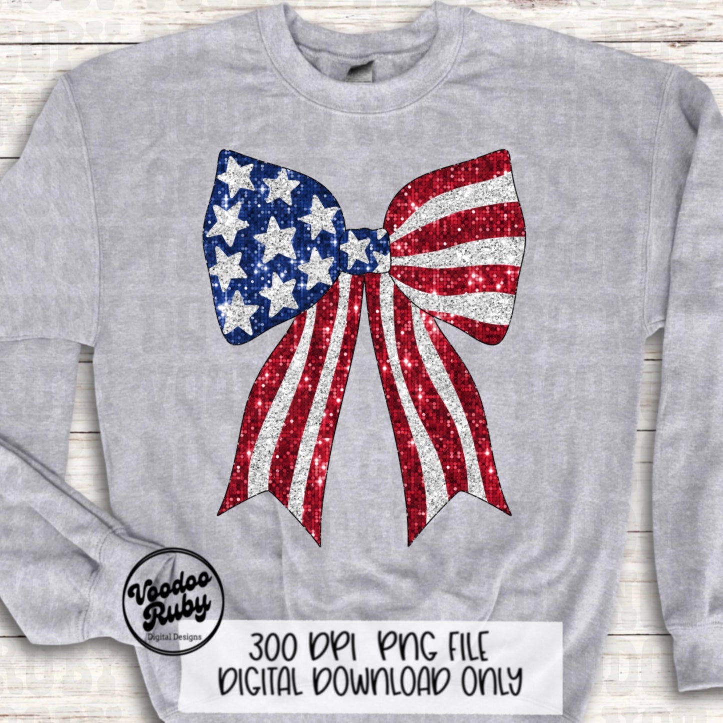 4th of July Sequin Coquette Bow PNG Sublimation Design Hand Drawn Digital Download Glitter Patriotic PNG Summer PNG American dtf Printable