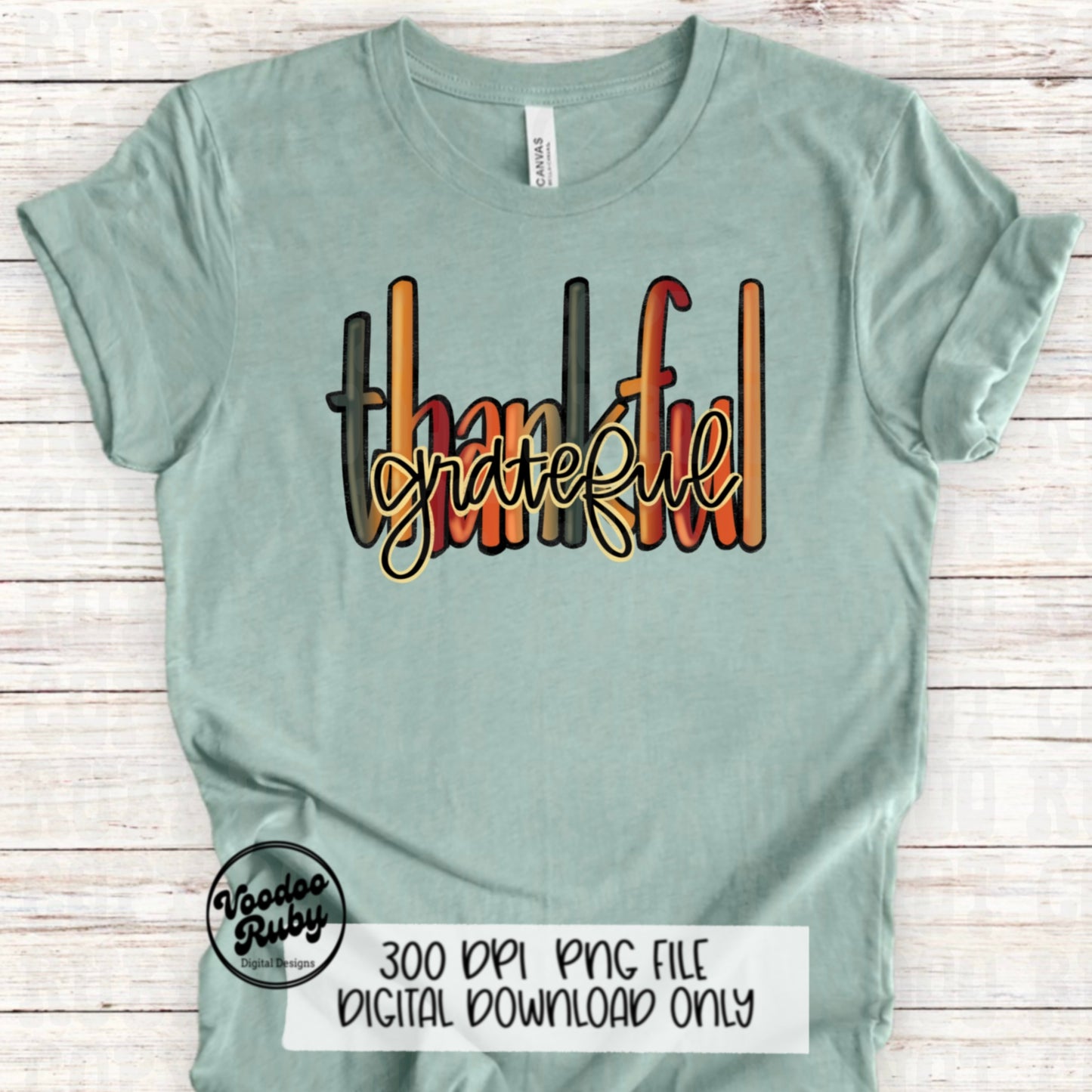 Thanksgiving Sublimation Thankful PNG Design Digital Download Grateful PNG Fall Printable Clip Art