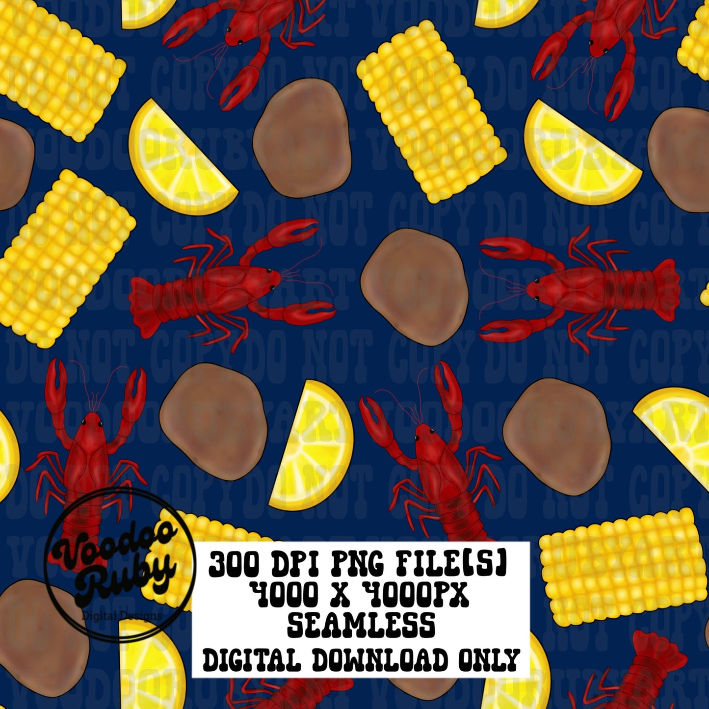Crawfish Boil PNG Seamless Sublimation Design Louisiana PNG Repeat Pattern Digital Paper Download Crawfish Fabric Tumbler Cup Bundle dtf