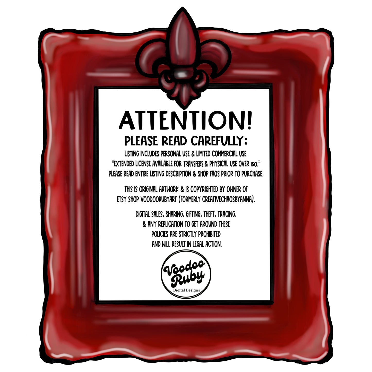 Extended Use License for Printed Transfers for One Digital Design