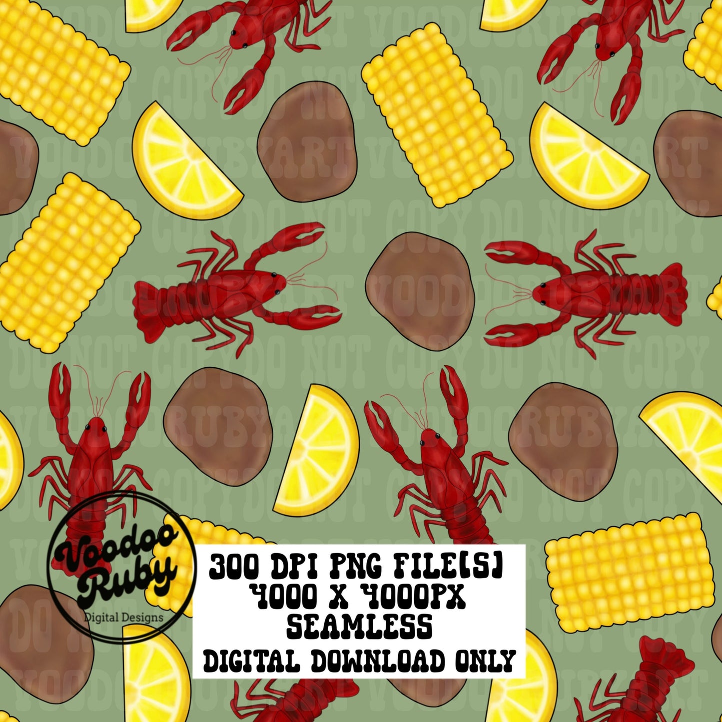 Crawfish Boil PNG Seamless Sublimation Design Louisiana PNG Repeat Pattern Digital Paper Download Crawfish Fabric Tumbler Cup Bundle dtf