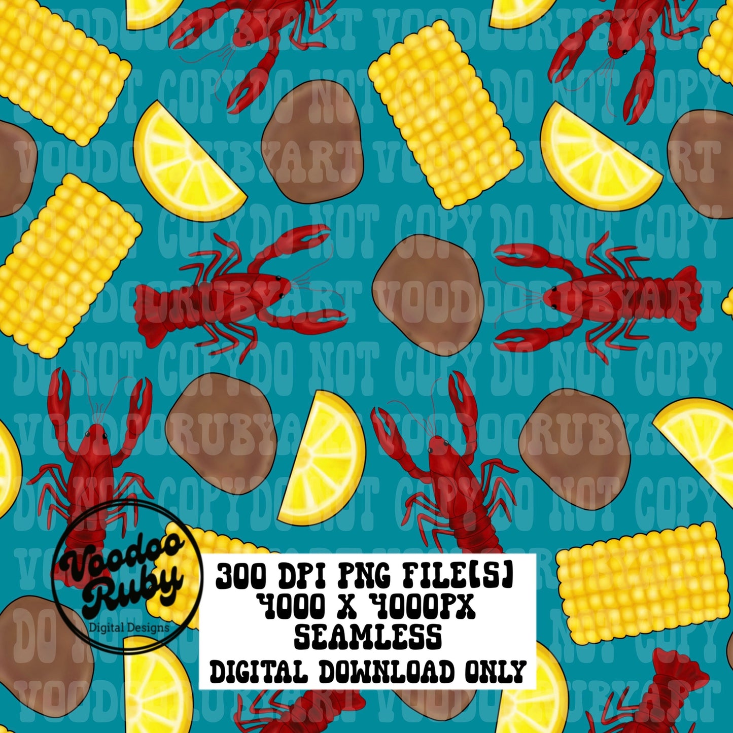 Crawfish Boil PNG Seamless Sublimation Design Louisiana PNG Repeat Pattern Digital Paper Download Crawfish Fabric Tumbler Cup Bundle dtf