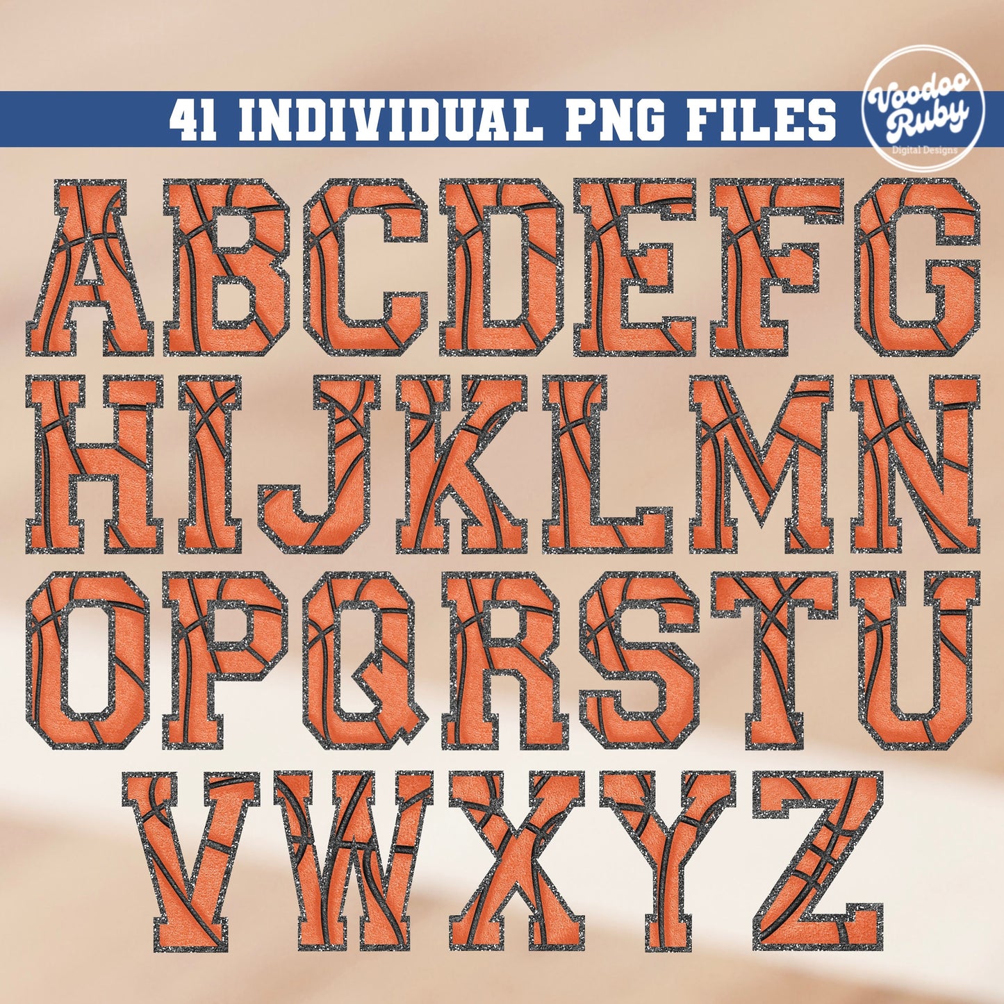 Chenille Basketball Letters PNG Bundle Sublimation Faux Embroidery Digital Download Sports Alpha Fabric Patch PNG Baseball Chenille Texture