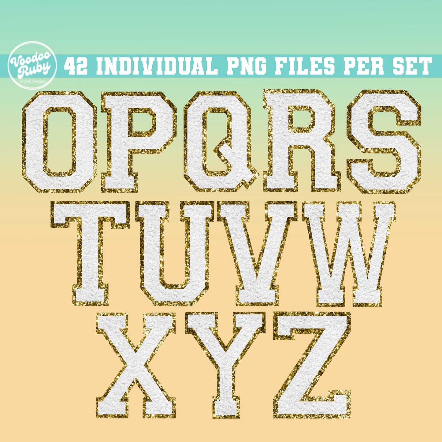 Faux Chenille Letters PNG Bundle Faux Chenille Letter Patches Digital Download Sublimation Sports Letters PNG Alpha Pack DTF Printable