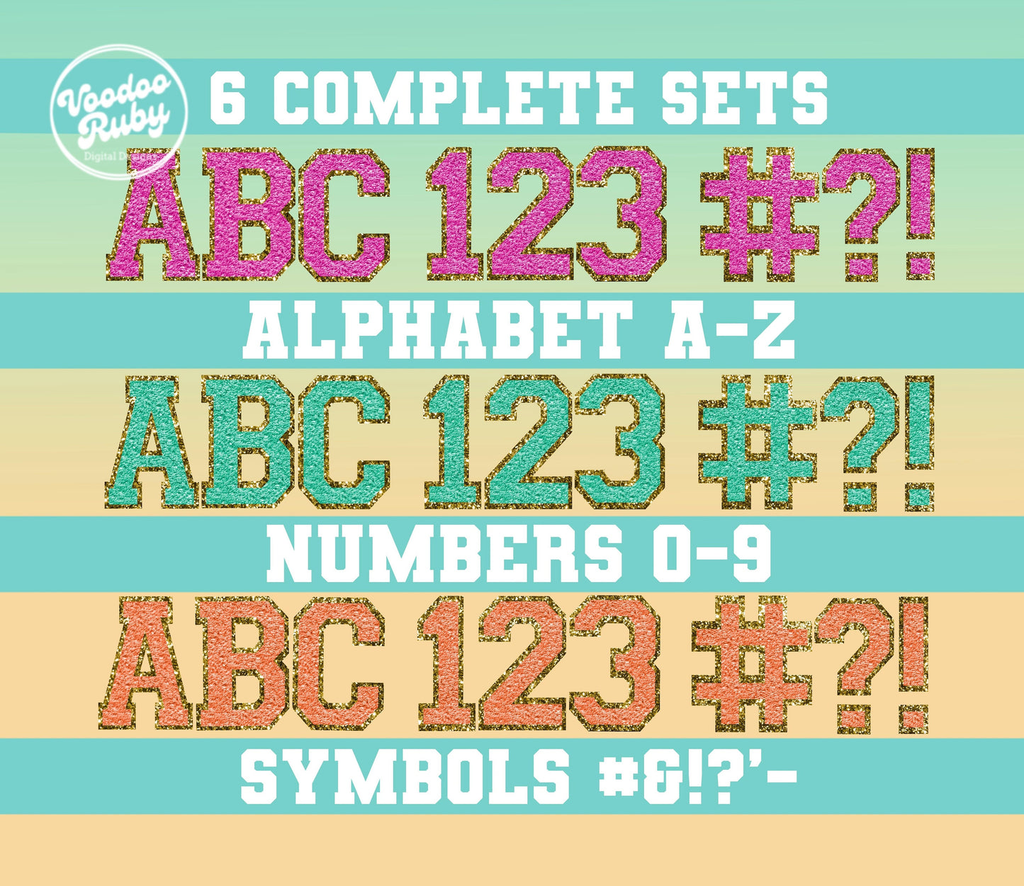 Faux Chenille Letters PNG Bundle Faux Chenille Letter Patches Digital Download Sublimation Sports Letters PNG Alpha Pack DTF Printable