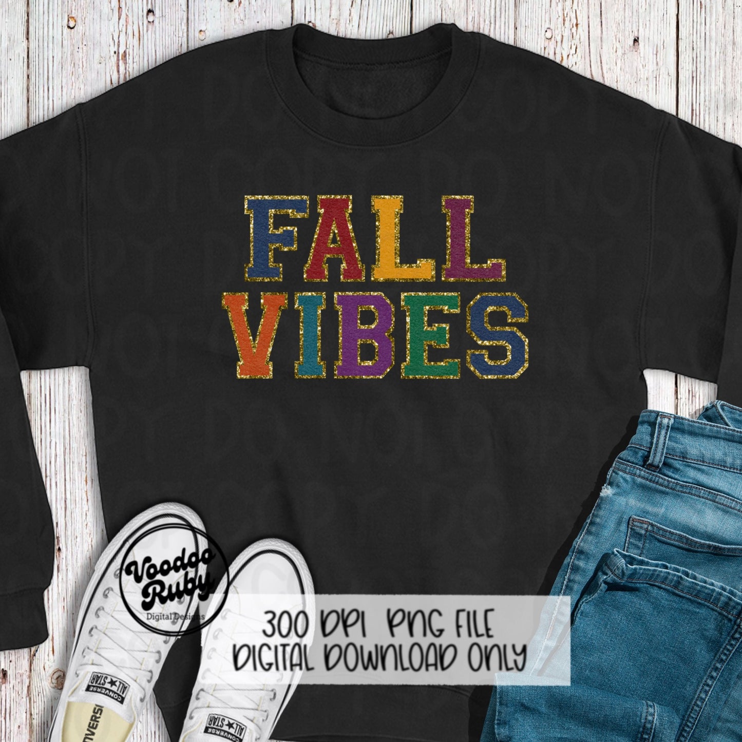 Fall Vibes PNG Design Chenille Letter Patches Digital Downlod Faux Embroidery png DTF Printable Happy Thanksgiving png