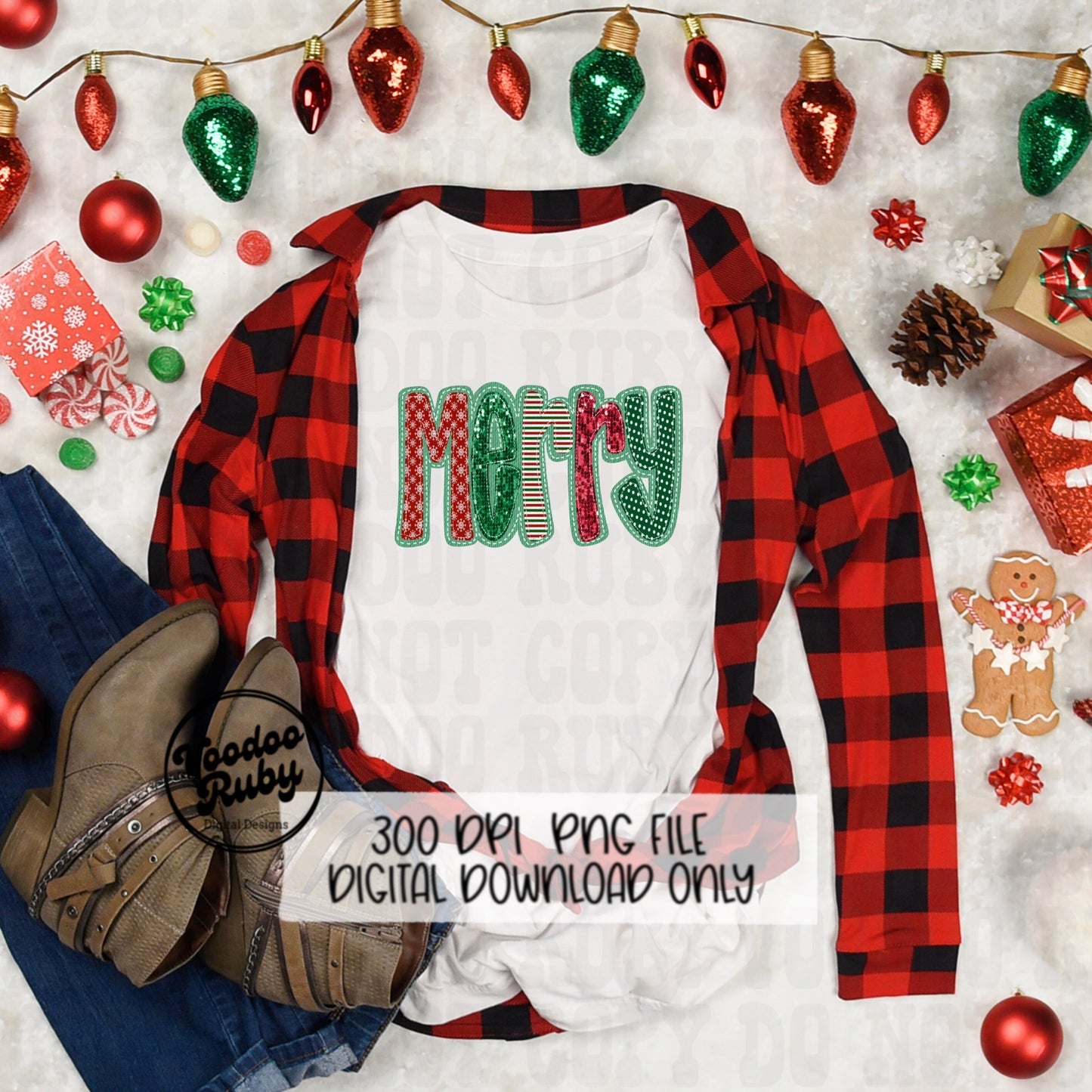 Sequin Merry PNG Design Merry Christmas PNG Faux Sequins Faux Applique Merry DTF Christmas Sublimation Digital Download Merry Clip Art