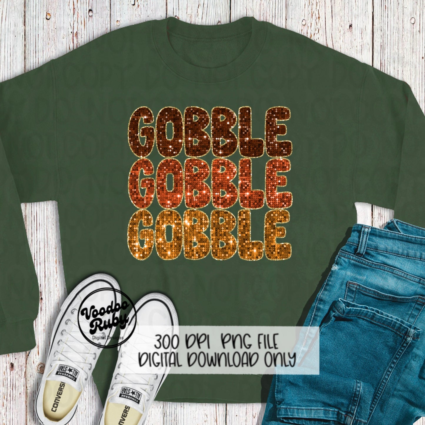 Sequin Thanksgiving design perfect for sweatshirts, t-shirts, or any apparel you would like!