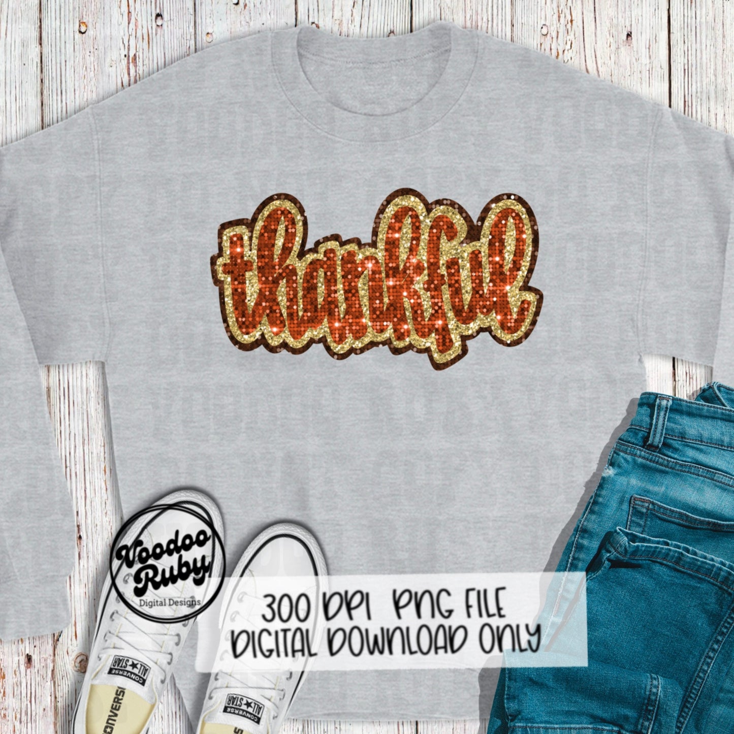 Sequin Thankful PNG Design Sublimation Hand Drawn Digital Download Thanksgiving PNG Happy Thanksgiving dtf printable Faux Sequins Glitter