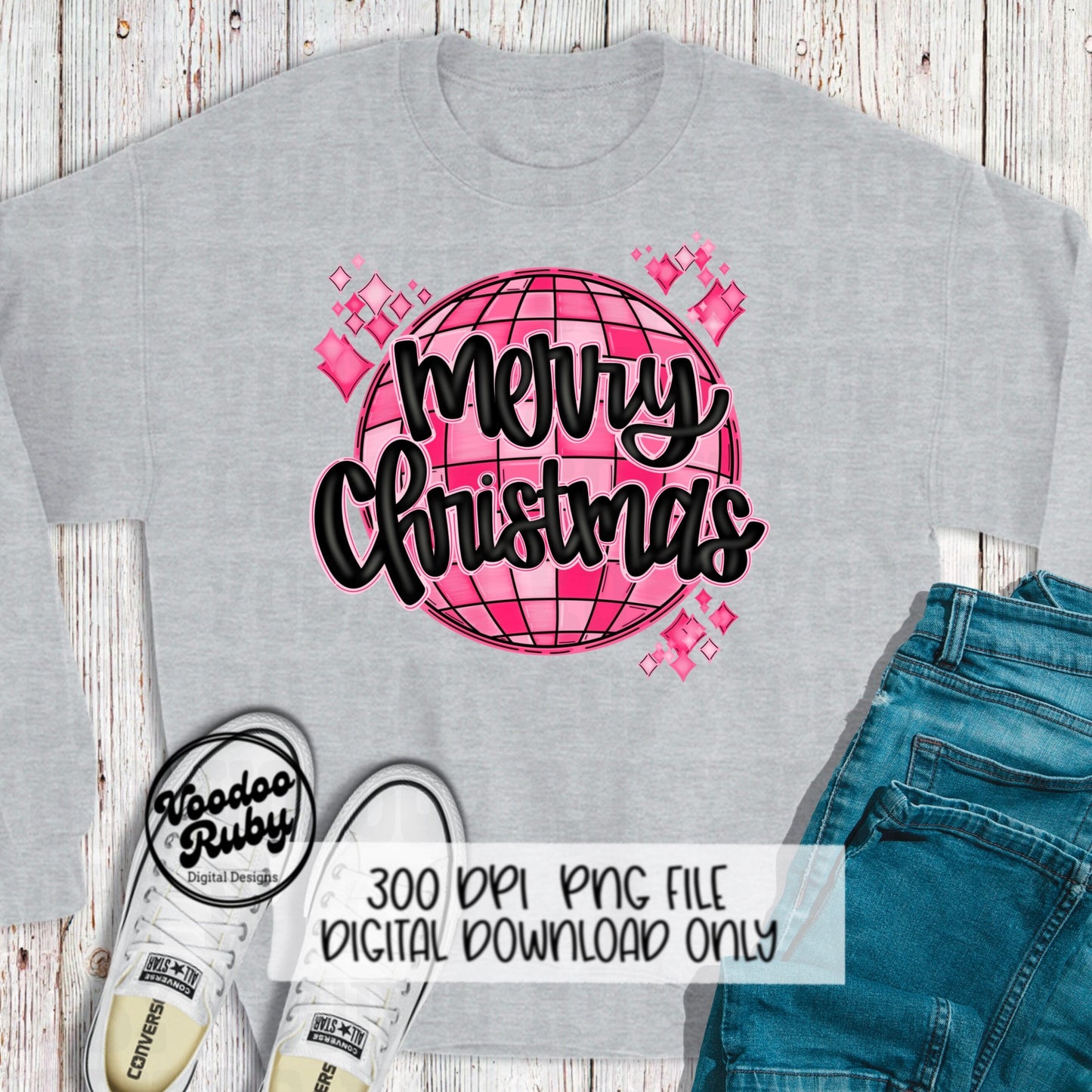 Pink Christmas PNG Disco Ball Retro Merry Christmas DTF Pink Christmas Sublimation Digital Download Pink Merry Christmas