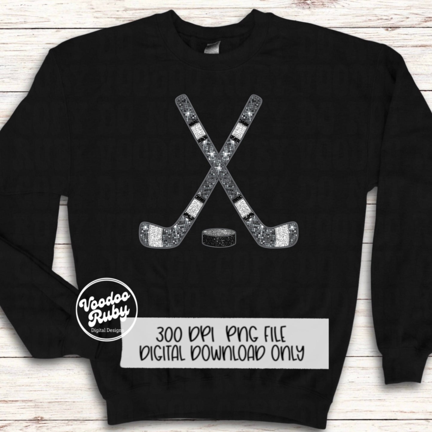 Hockey PNG Design Sublimation Faux Embroidery PNG Hand Drawn Digital Download Faux Sequins png Hockey DTF