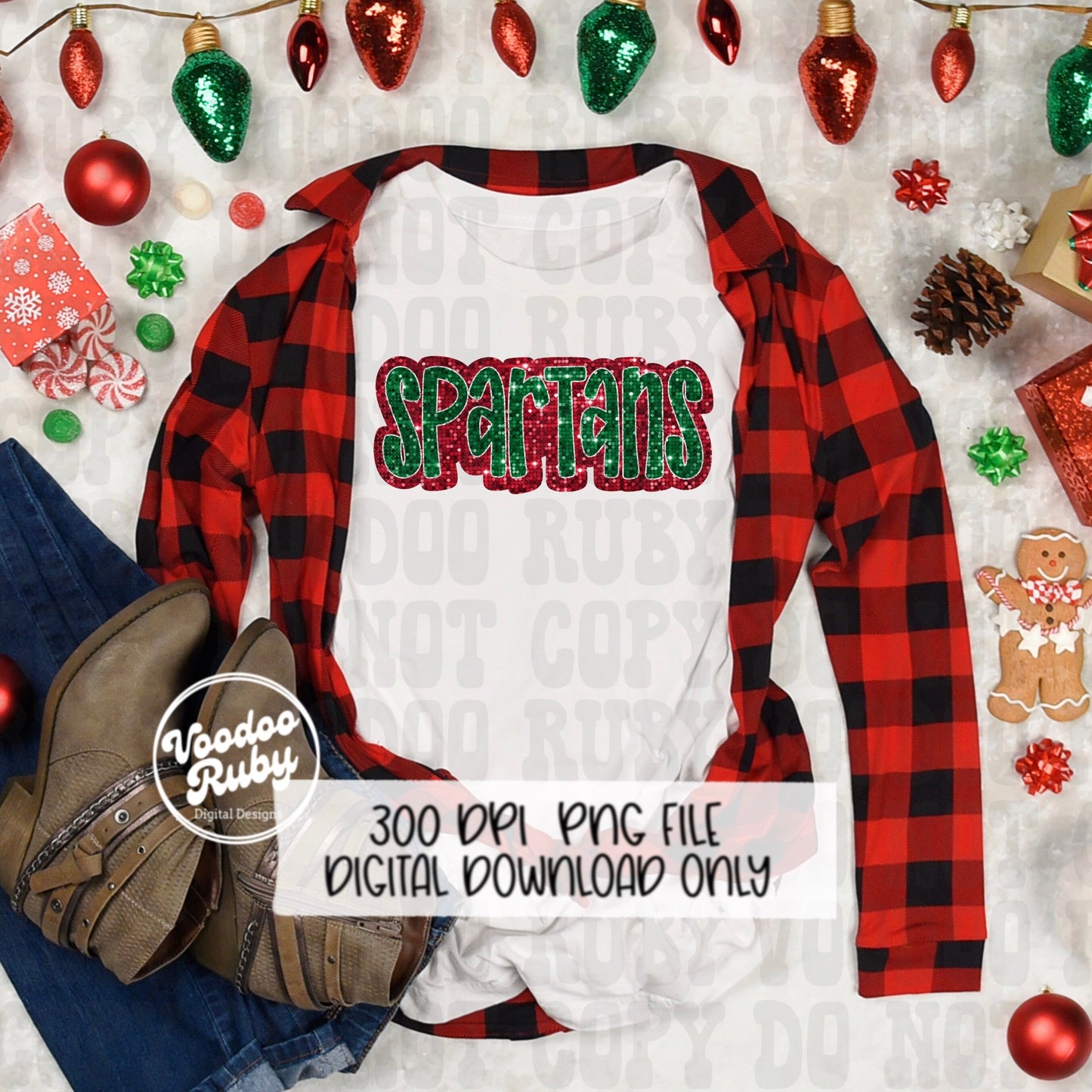 Spartans PNG Design Sublimation Sequins Hand Drawn Digital Download Glitter Christmas Spartans Mascot DTF Football Printable