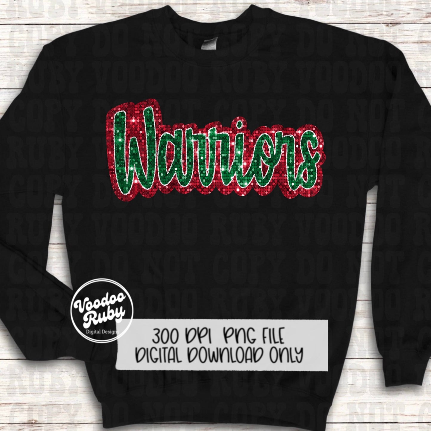 Warriors PNG Design Sublimation Sequins Glitter Hand Drawn Digital Download Faux Sequins PNG Christmas Warriors Mascot DTF Printable