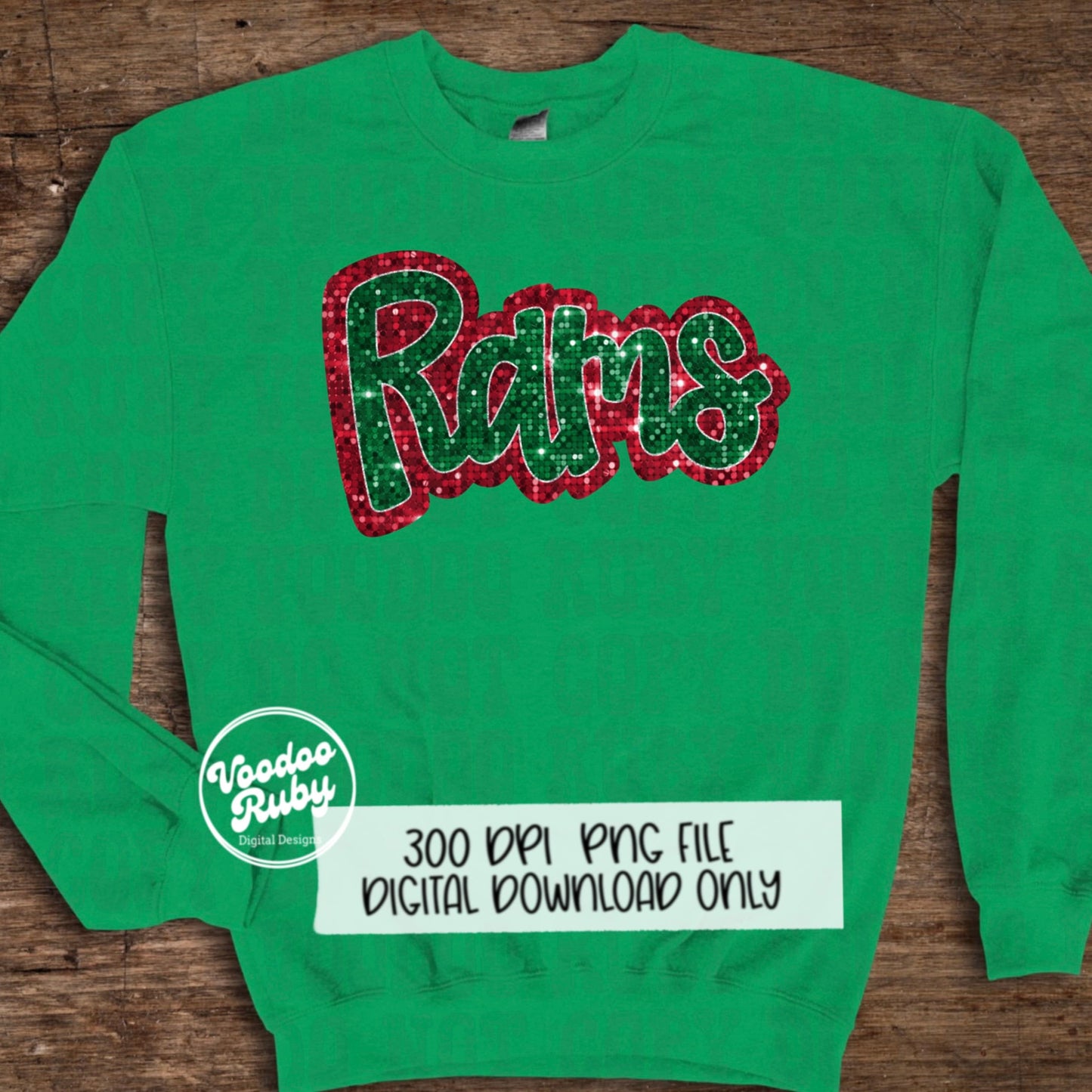 Rams PNG Design Sequins Glitter Hand Drawn Digital Download Faux Sequins PNG Christmas Rams Mascot DTF Printable