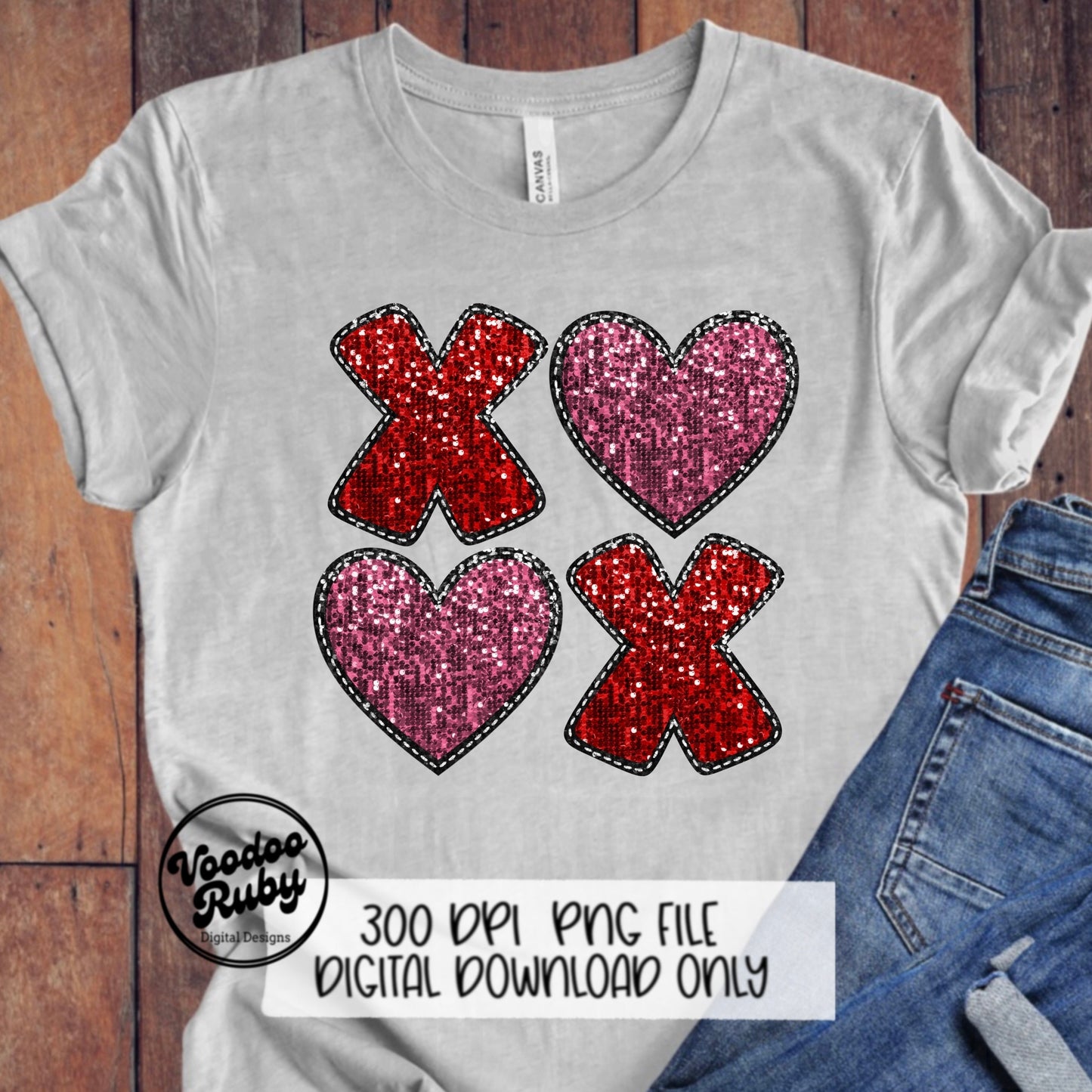 Sequin Love PNG Design Sublimation Digital Download Valentines Day PNG Faux Sequins Xoxo png Faux Embroidery Love DTF Printable