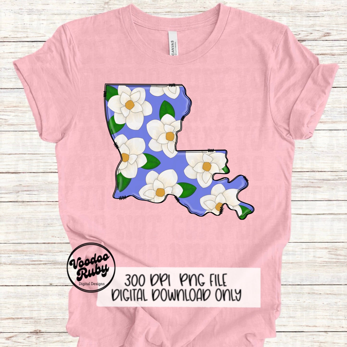 Louisiana PNG Design Magnolia Sublimation PNG Digital Download Louisiana Magnolia PNG Louisiana dtf Printable Cajun png Clip Art