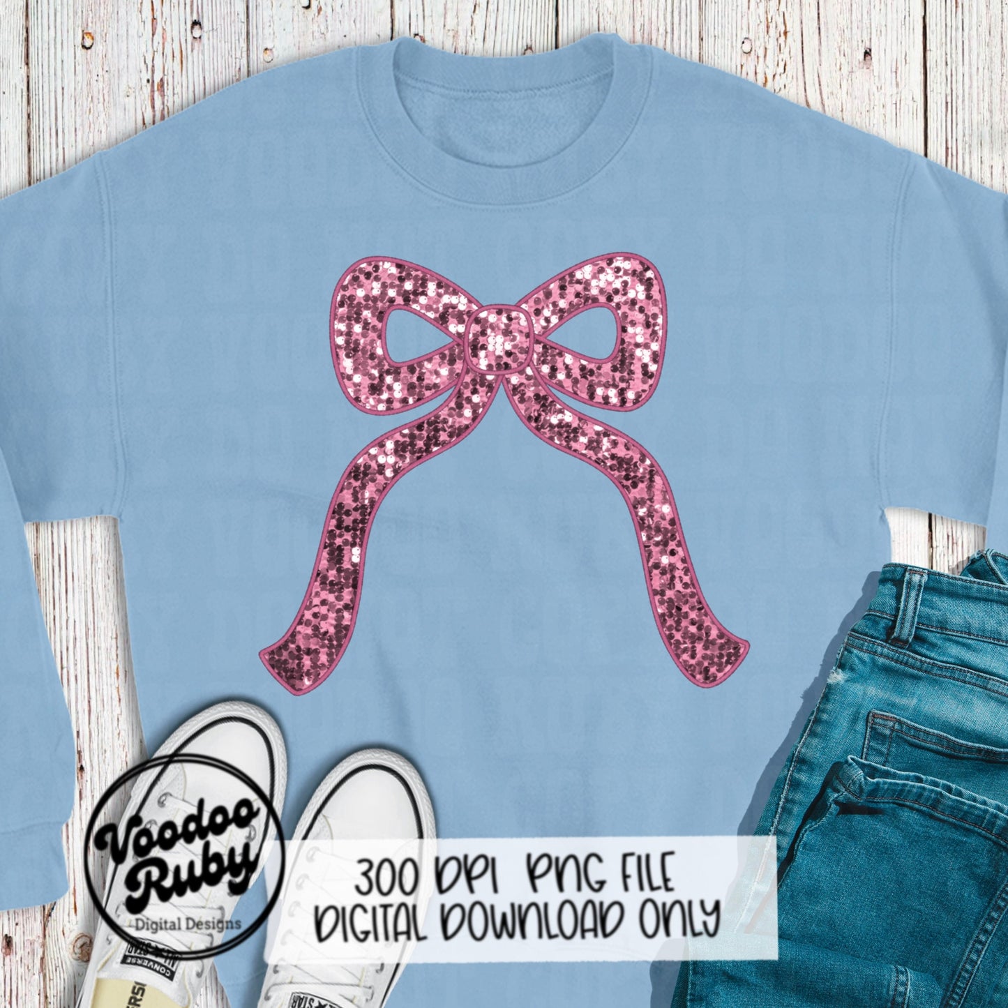 Sequin Pink Bow PNG Design Sublimation Hand Drawn Digital Download Coquette Faux Sequins Faux Embroidery Pink Girly DTF Ribbon Clip Art