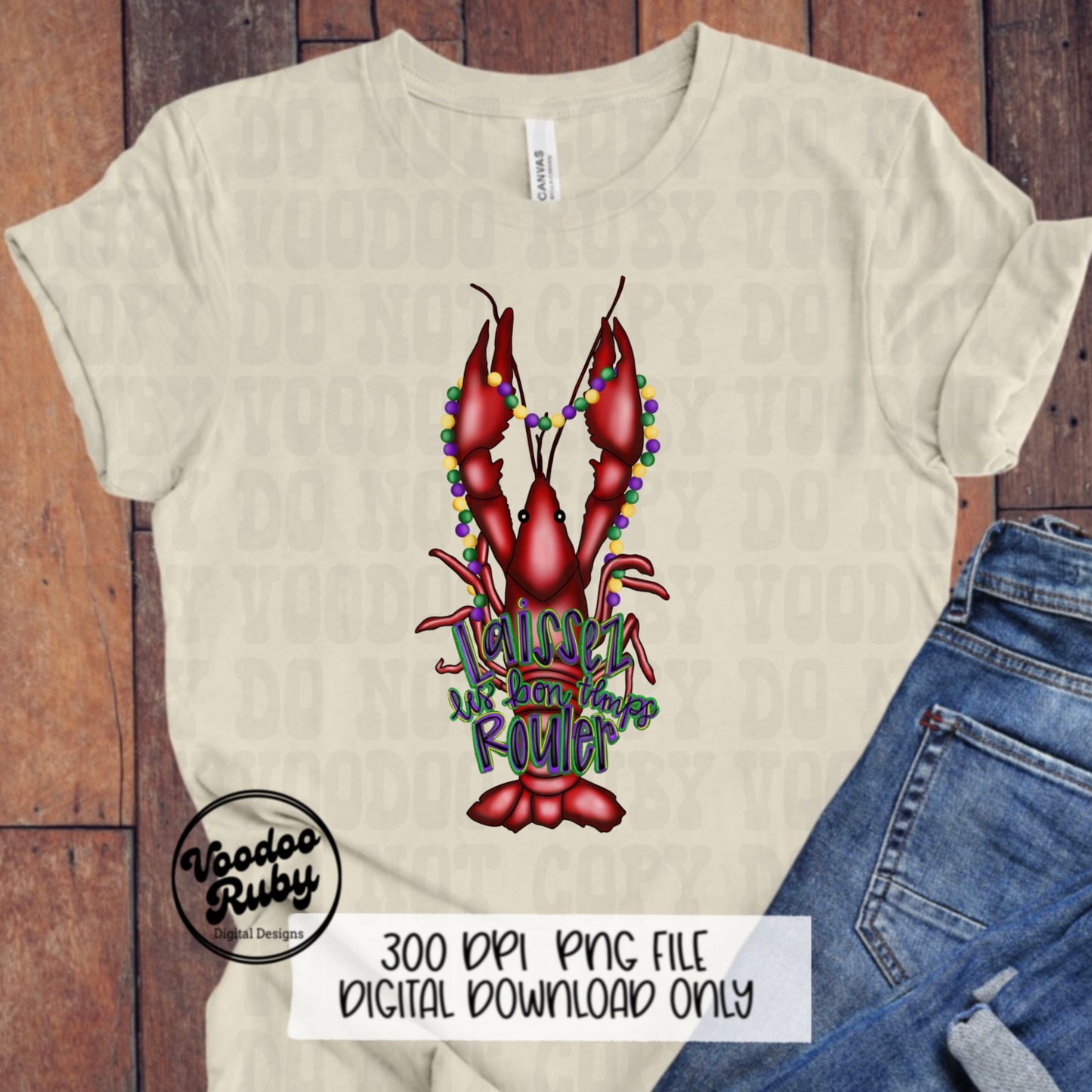 Mardi Gras PNG Design Laissez Les Bon Temps Rouler Hand Drawn PNG Digital Crawfish png Cajun Western PNG Sublimation Crawfish Dtf Printable