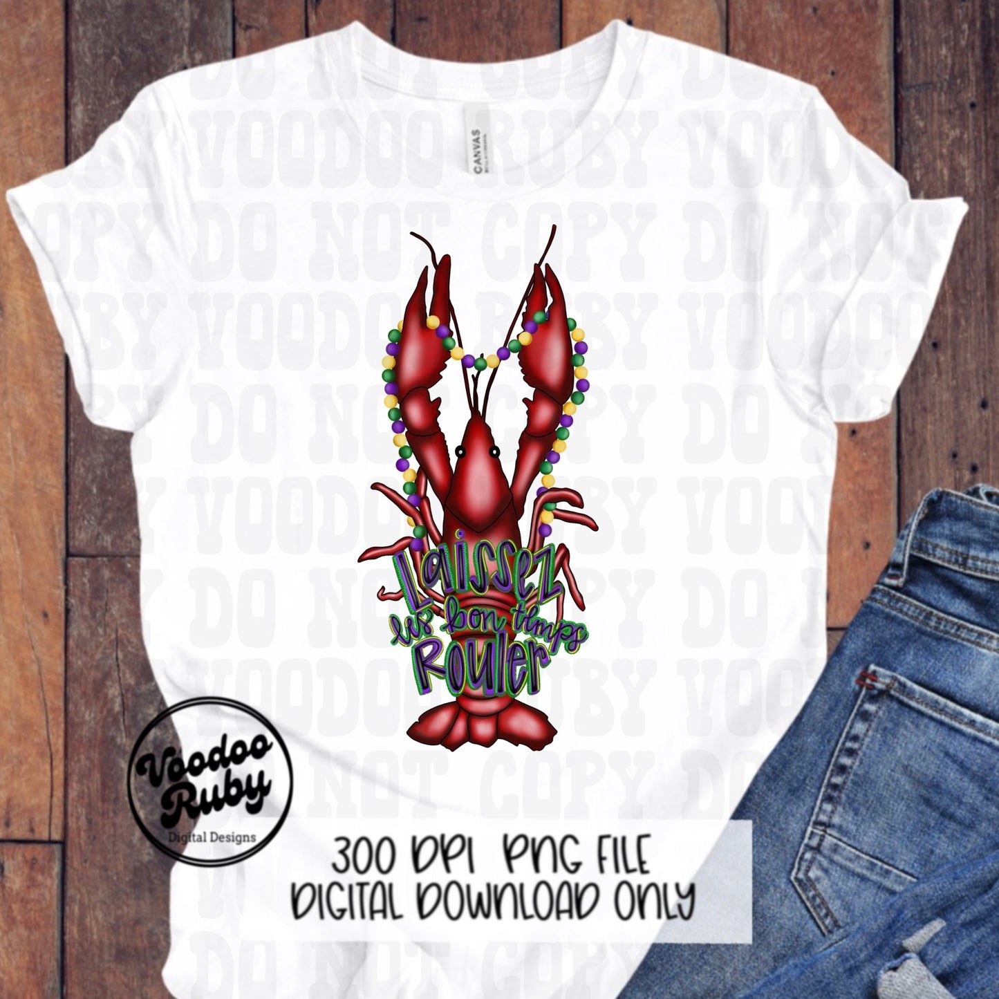 Mardi Gras PNG Design Laissez Les Bon Temps Rouler Hand Drawn PNG Digital Crawfish png Cajun Western PNG Sublimation Crawfish Dtf Printable
