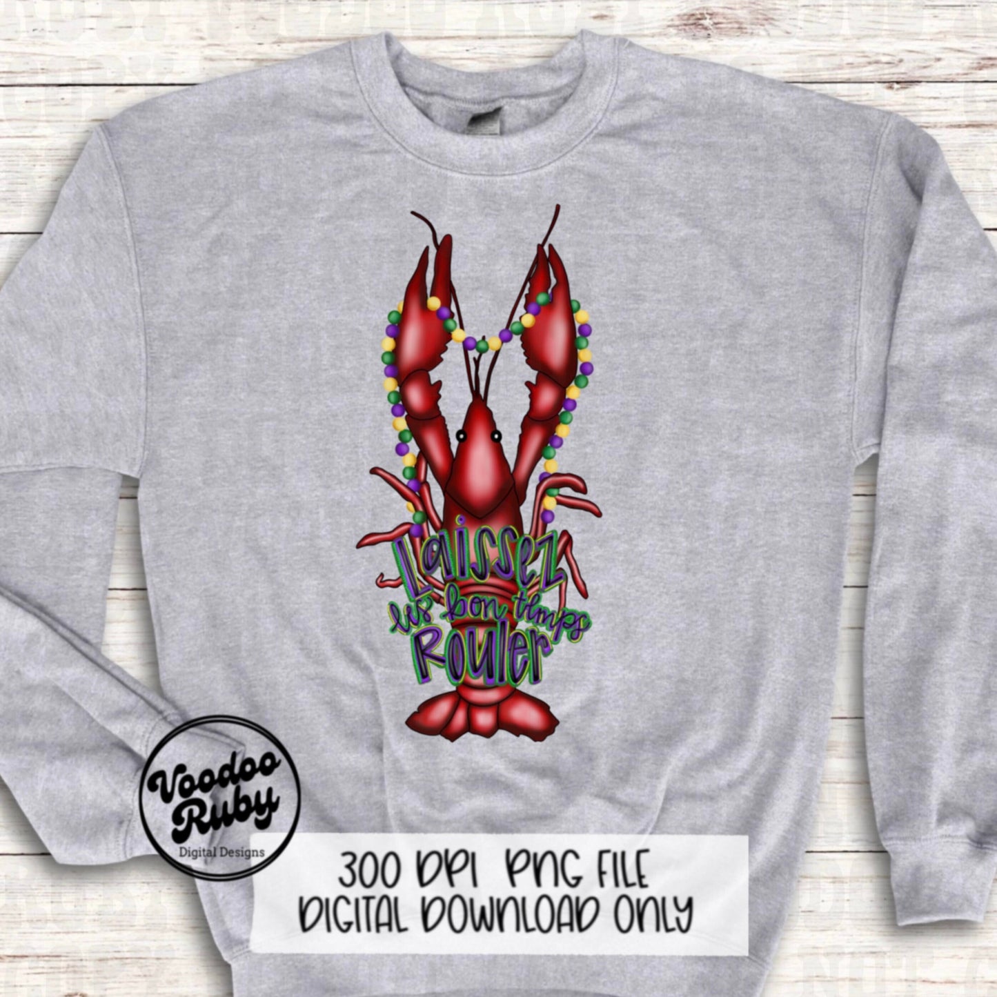 Laissez Les Bon Temps Rouler png crawfish design