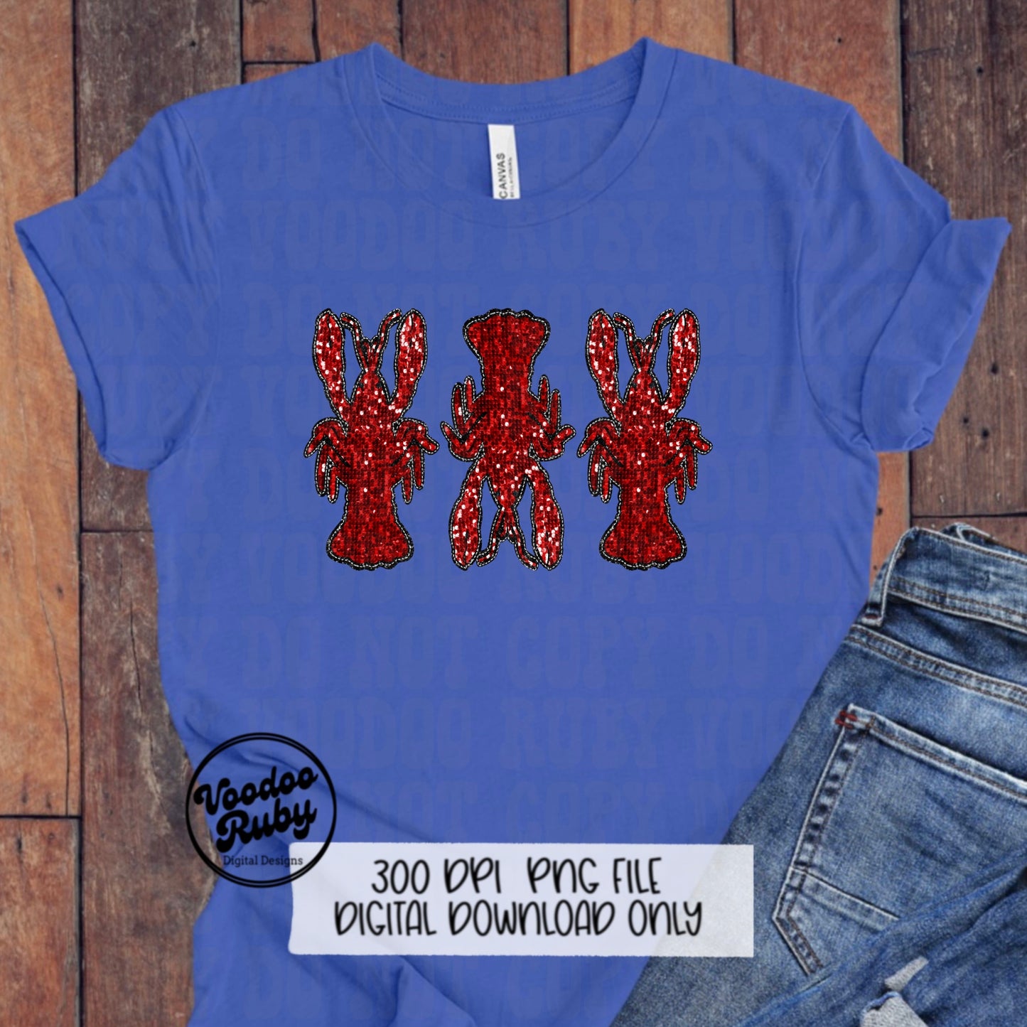 Sequin Crawfish PNG Design Sublimation Hand Drawn Digital Download Crawfish Boil PNG Faux Embroidery DTF Louisiana Printable