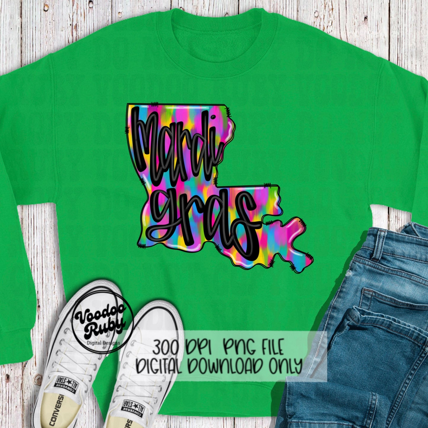Mardi Gras Crawfish PNG: Louisiana Sublimation Design (Digital Download