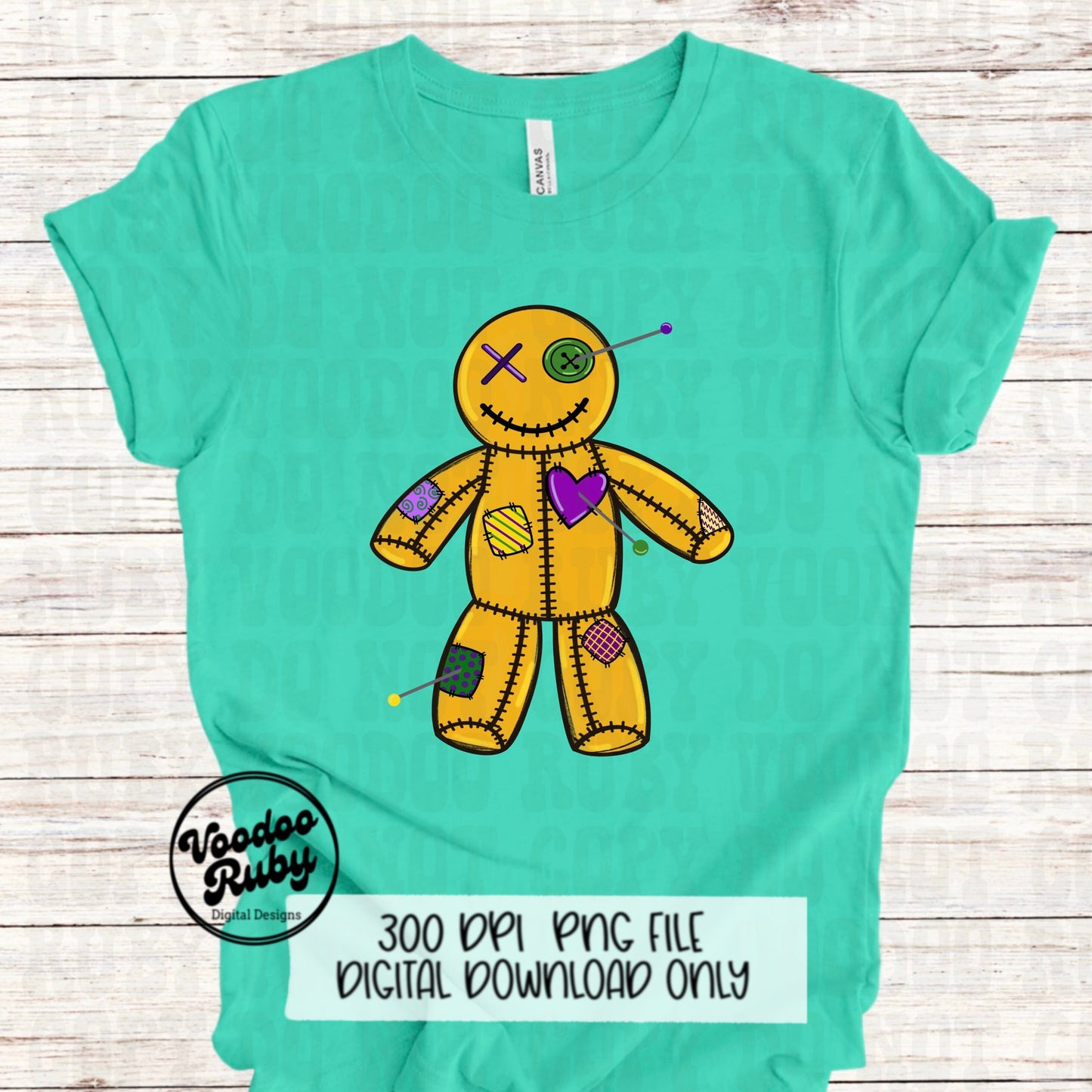 Mardi Gras Voodoo Doll PNG Design Hand Drawn Digital Download Mardi Gras Sublimation Voodoo Doll DTF Printable Mardi Gras Clip Art