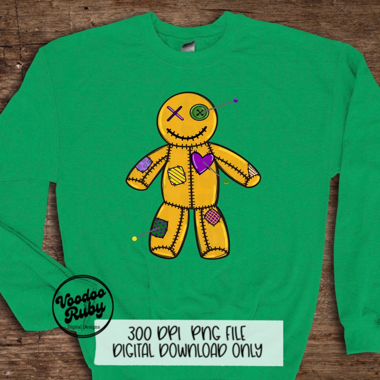 Mardi Gras Voodoo Doll PNG Design