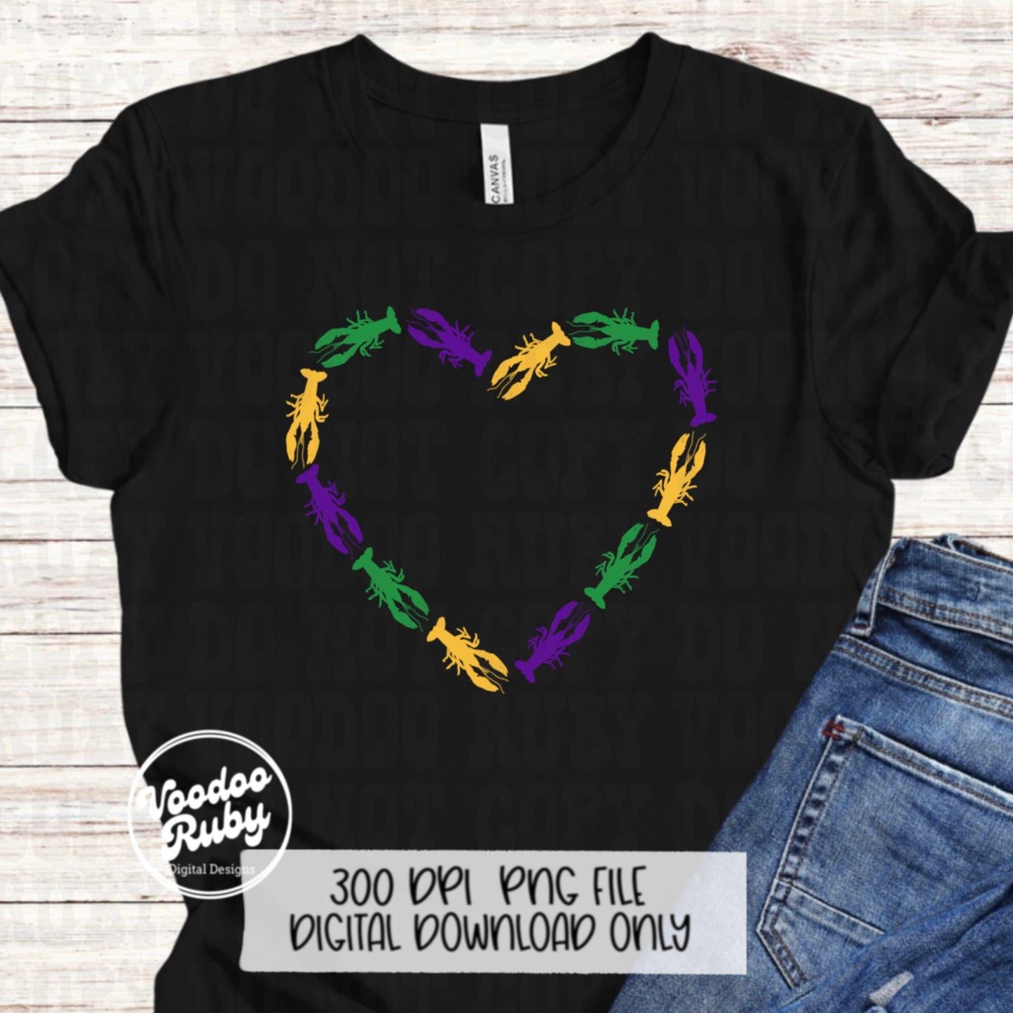 Mardi Gras PNG Design Crawfish PNG Hand Drawn Digital Download Love Mardi Gras png Louisiana png DTF Printable Purple Green Gold Mardi Gras