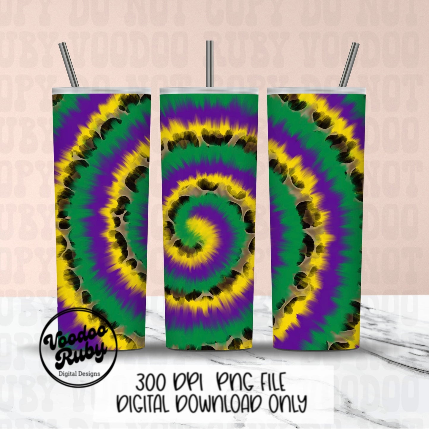 Mardi Gras PNG Sublimation Tumbler Design Tie Dye Leopard PNG Hand Drawn Digital Download Louisiana Sublimation Tumbler Digital Paper