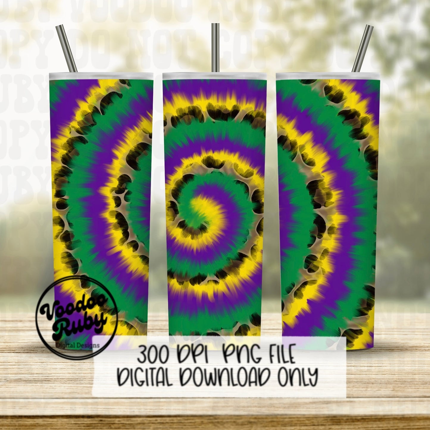 Mardi Gras PNG Sublimation Tumbler Design Tie Dye Leopard PNG Hand Drawn Digital Download Louisiana Sublimation Tumbler Digital Paper