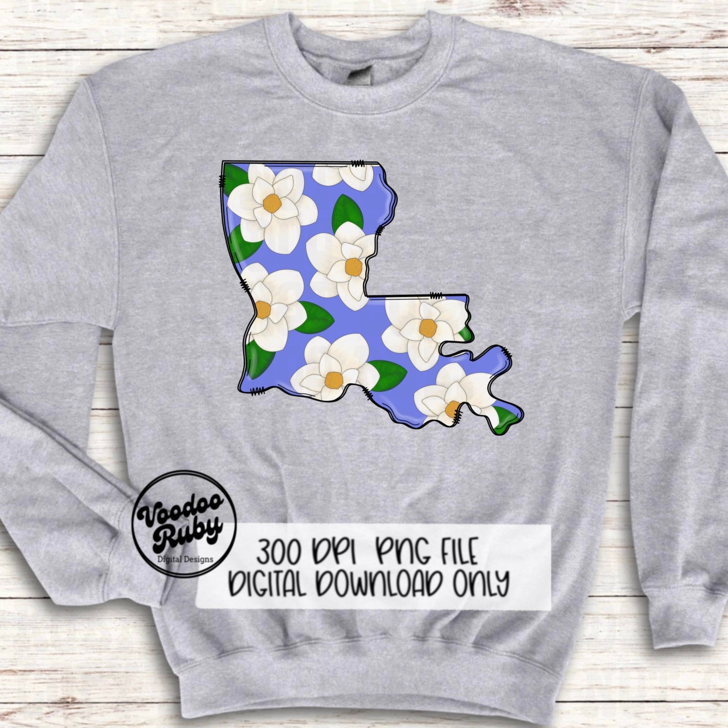 Louisiana PNG Design Magnolia Sublimation PNG Digital Download Louisiana Magnolia PNG Louisiana dtf Printable Cajun png Clip Art