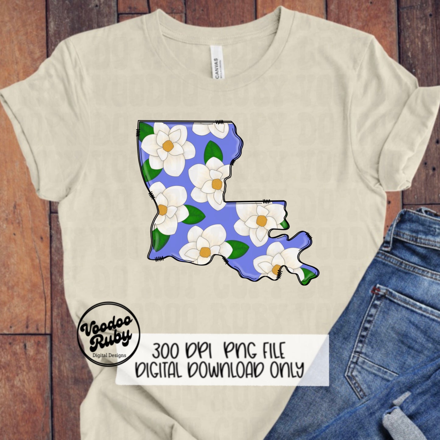 Louisiana PNG Design Magnolia Sublimation PNG Digital Download Louisiana Magnolia PNG Louisiana dtf Printable Cajun png Clip Art