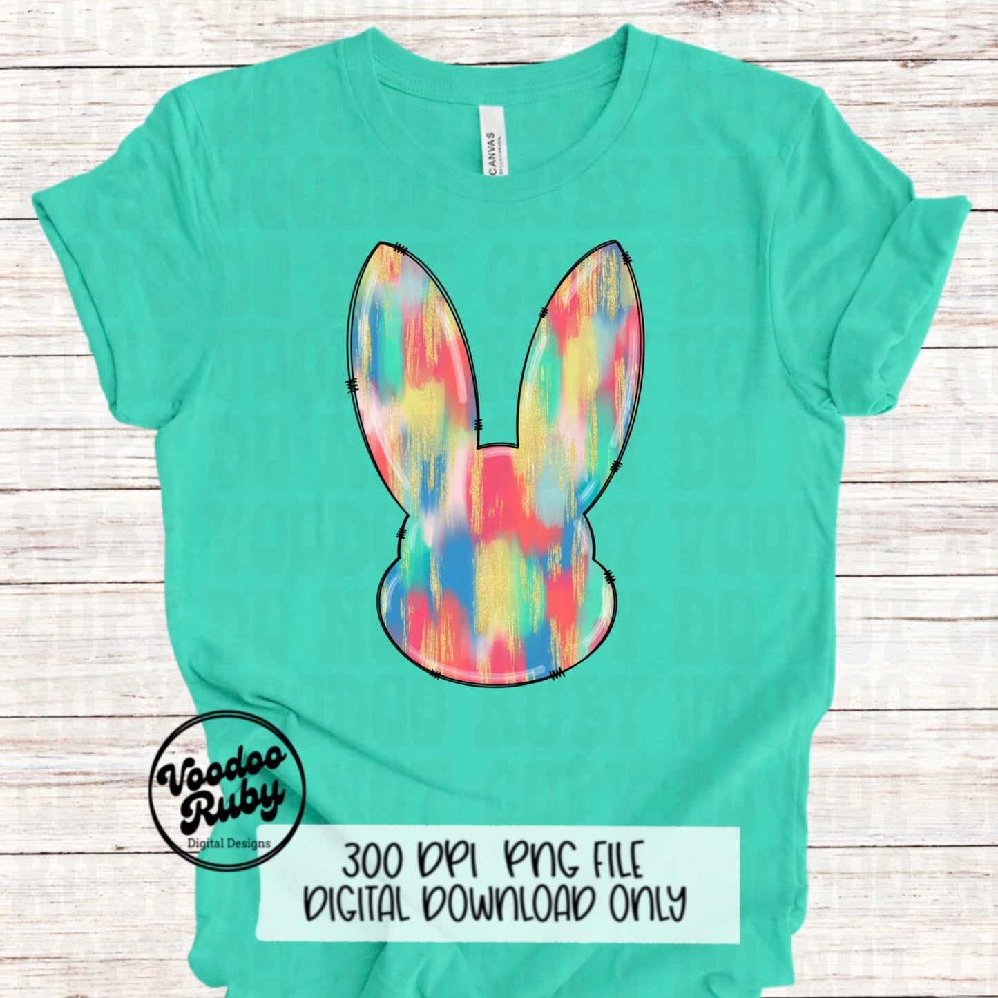 Glitter Easter Bunny PNG Design Sublimation Easter PNG Hand Drawn Digital Design Download Happy Easter PNG Clip Art Easter Dtf Printable