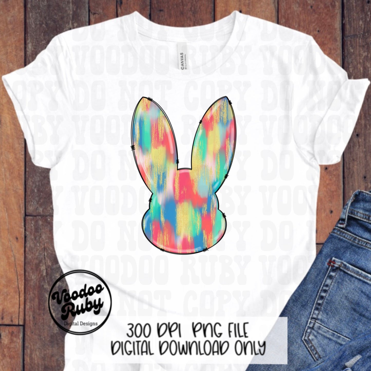Glitter Easter Bunny PNG Design Sublimation Easter PNG Hand Drawn Digital Design Download Happy Easter PNG Clip Art Easter Dtf Printable