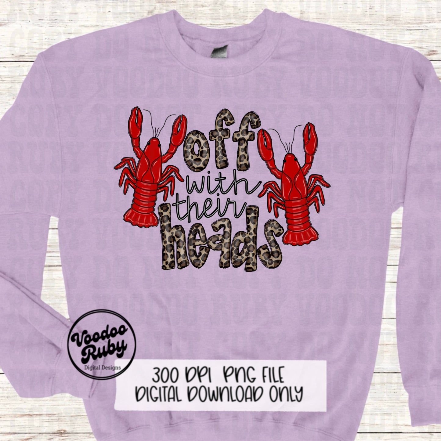 Louisiana Crawfish PNG: Hand-Drawn Leopard Doodle Letters (Digital Download