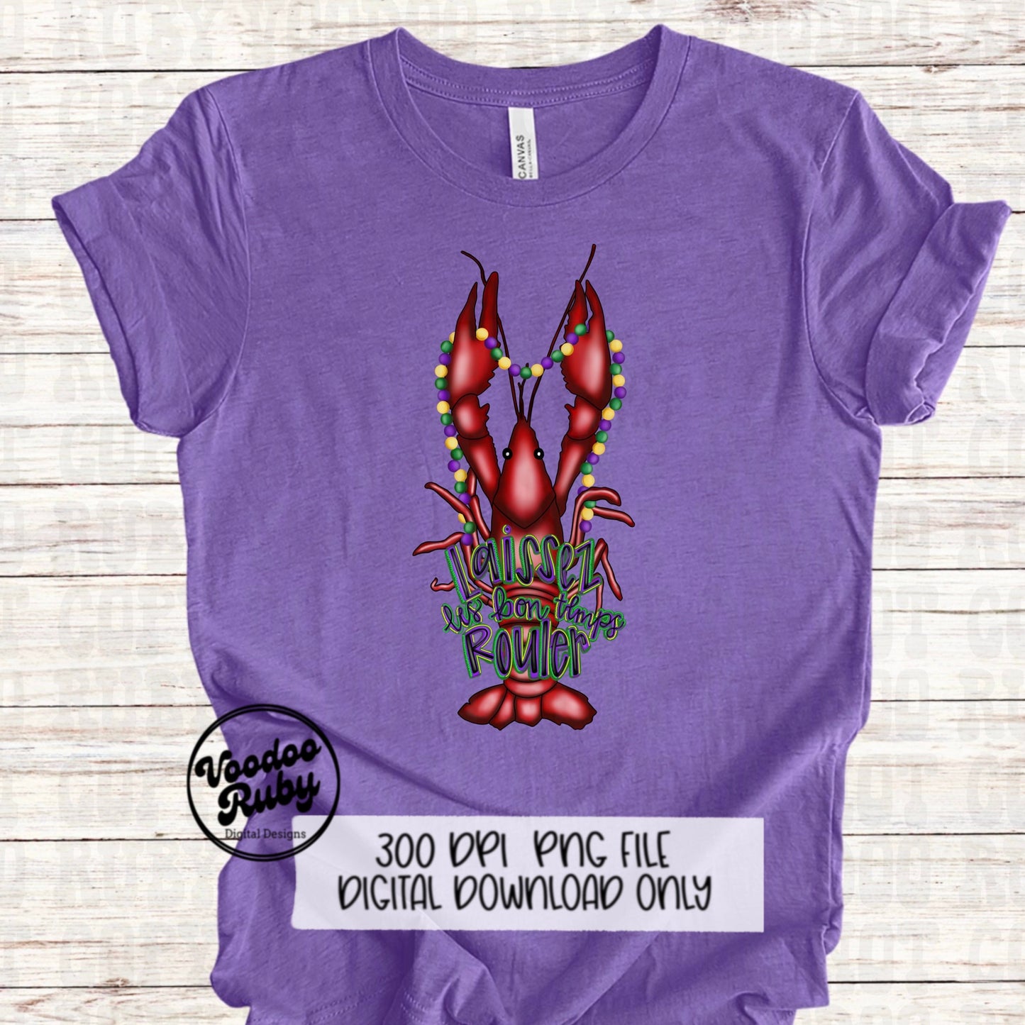 Mardi Gras PNG Design Laissez Les Bon Temps Rouler Hand Drawn PNG Digital Crawfish png Cajun Western PNG Sublimation Crawfish Dtf Printable