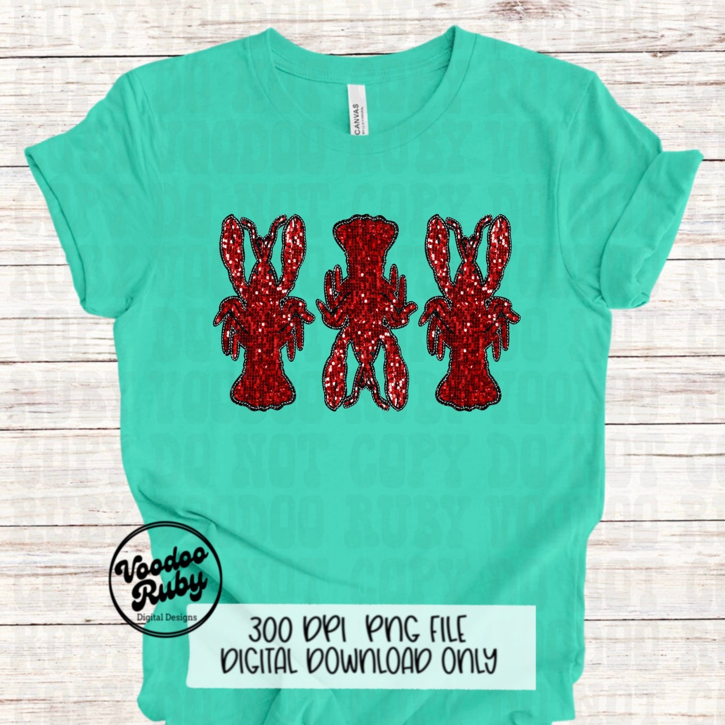 Sequin Crawfish PNG: Hand Drawn Louisiana Crawfish Boil Design (Digital Download