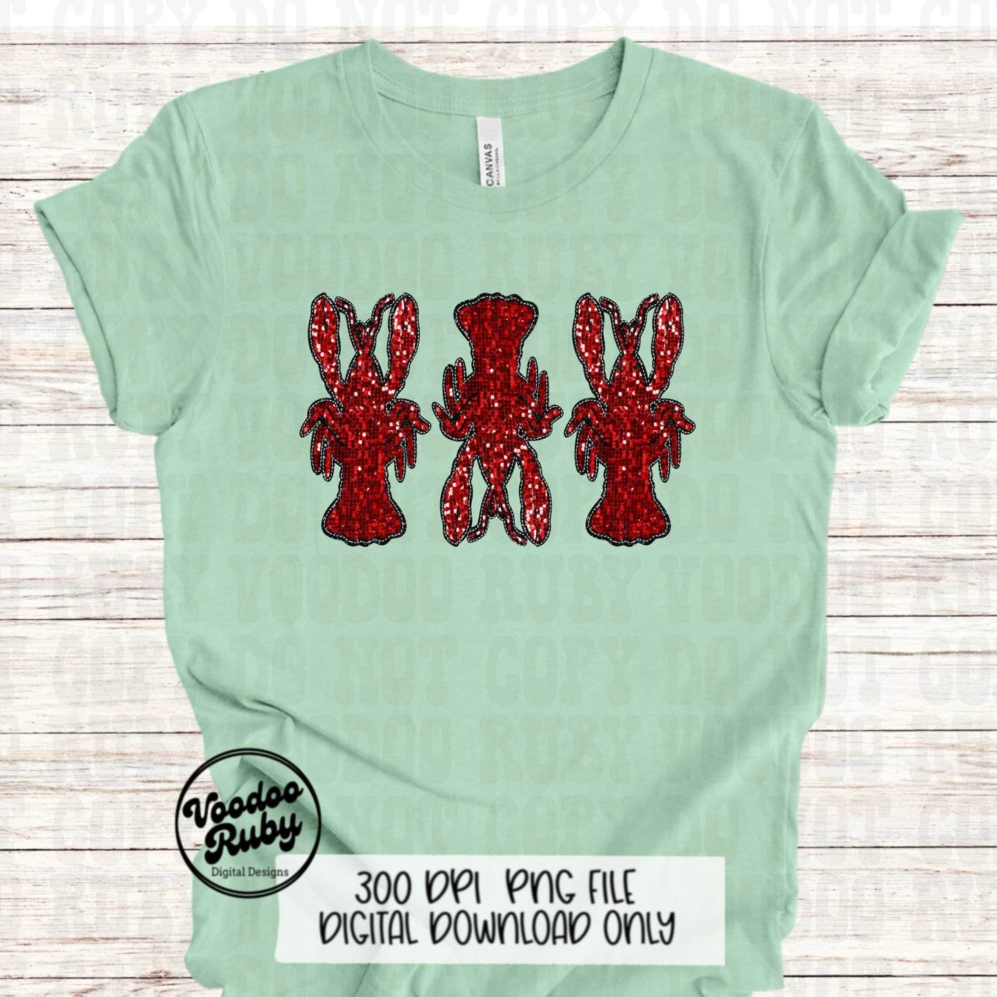 Sequin Crawfish PNG: Hand Drawn Louisiana Crawfish Boil Design (Digital Download