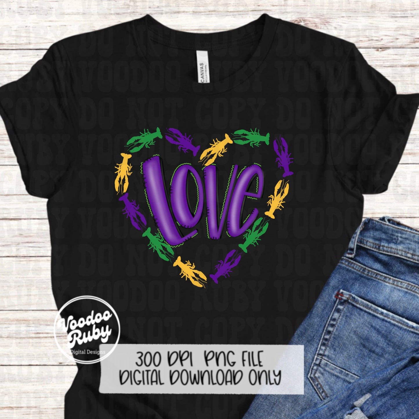 Crawfish Mardi Gras PNG Design Digital Download Sublimation Love Crawfish PNG Mardi Gras DTF Printable Clip