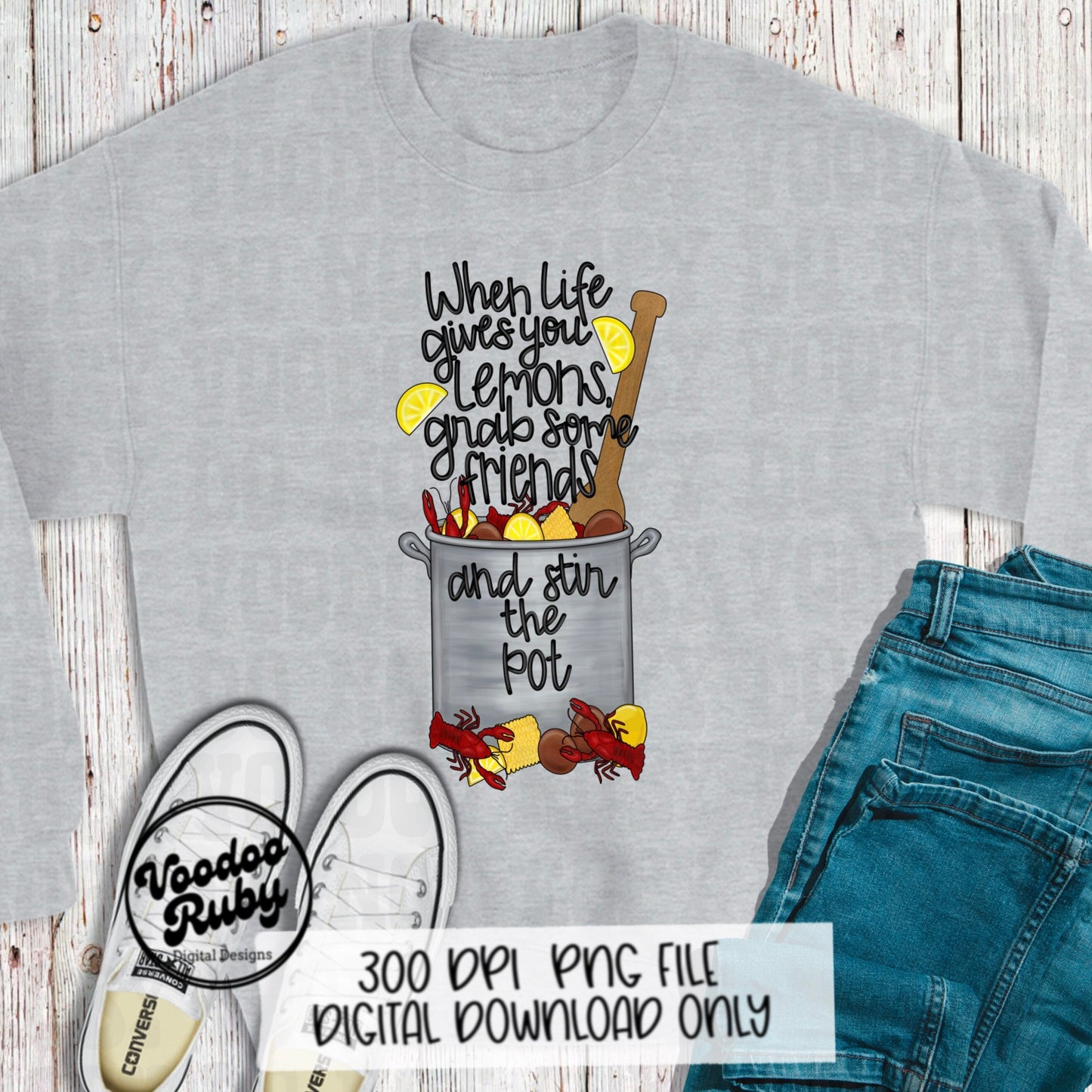 Louisiana Crawfish PNG Design: Cajun Boil Art (Digital Download