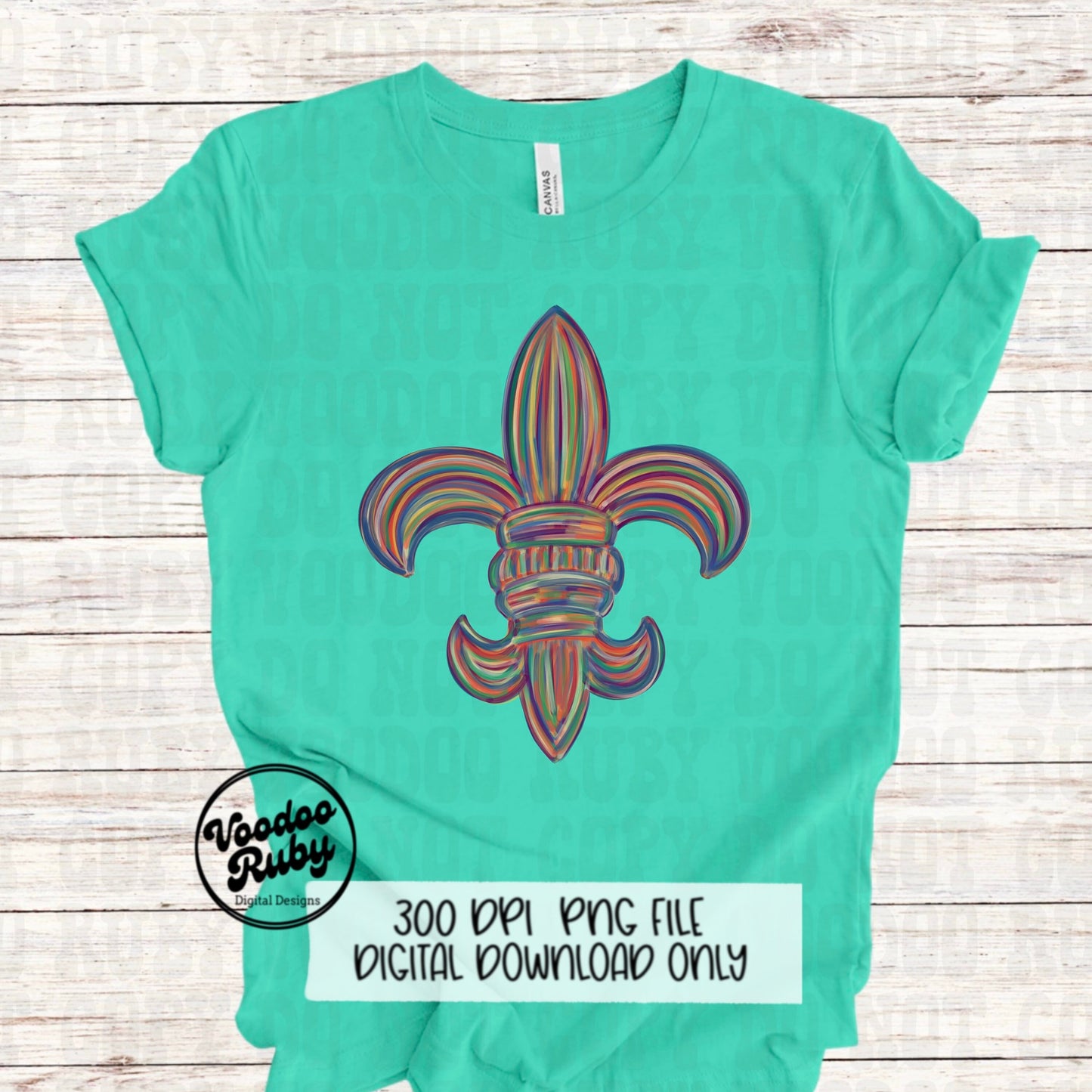 Louisiana PNG Fleur de Lis Design Mardi Gras PNG Hand Drawn Digital Download Hand Painted Louisiana Fleur de lis DTF Printable Cajun