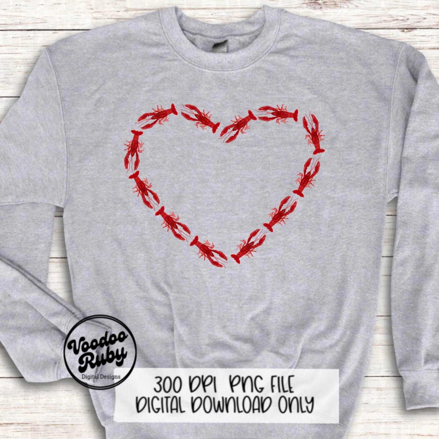 Crawfish Heart PNG Sublimation Design Valentine’s Day PNG Hand Drawn Digital Download Mardi Gras PNG Crawfish Boil png Louisiana png dtf