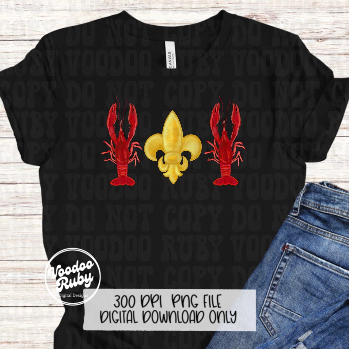 Louisiana PNG Crawfish Fleur de Lis Hand Drawn Design Crawfish Boil Sublimation Cajun PNG Digital Download Mardi Gras Png Crawfish Dtf