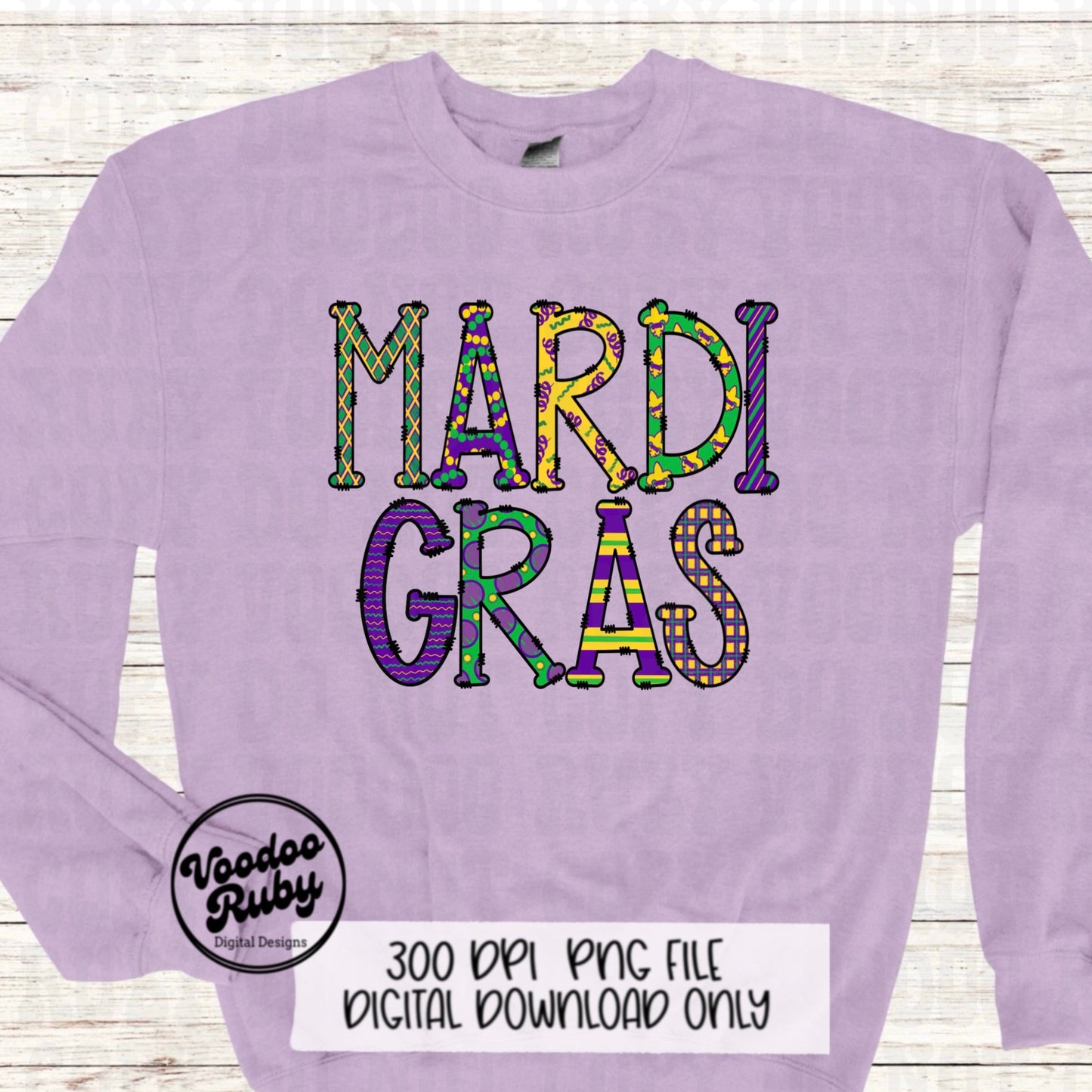 Mardi Gras PNG Doodle Letters Design Louisiana PNG Hand Drawn Digital Download Mardi Gras Doodle Letters PNG Mardi Gras dtf Printable