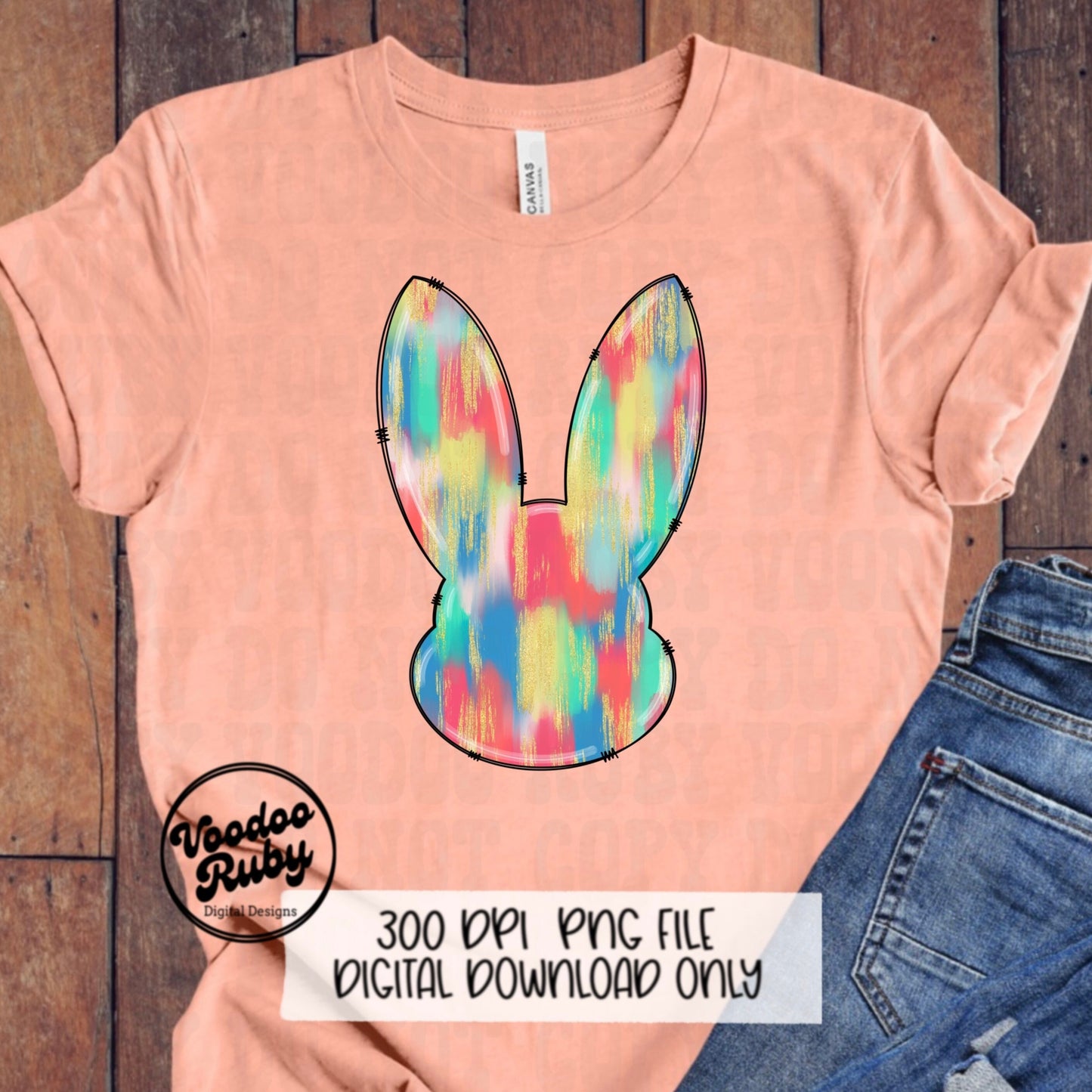 Glitter Easter bunny png design
