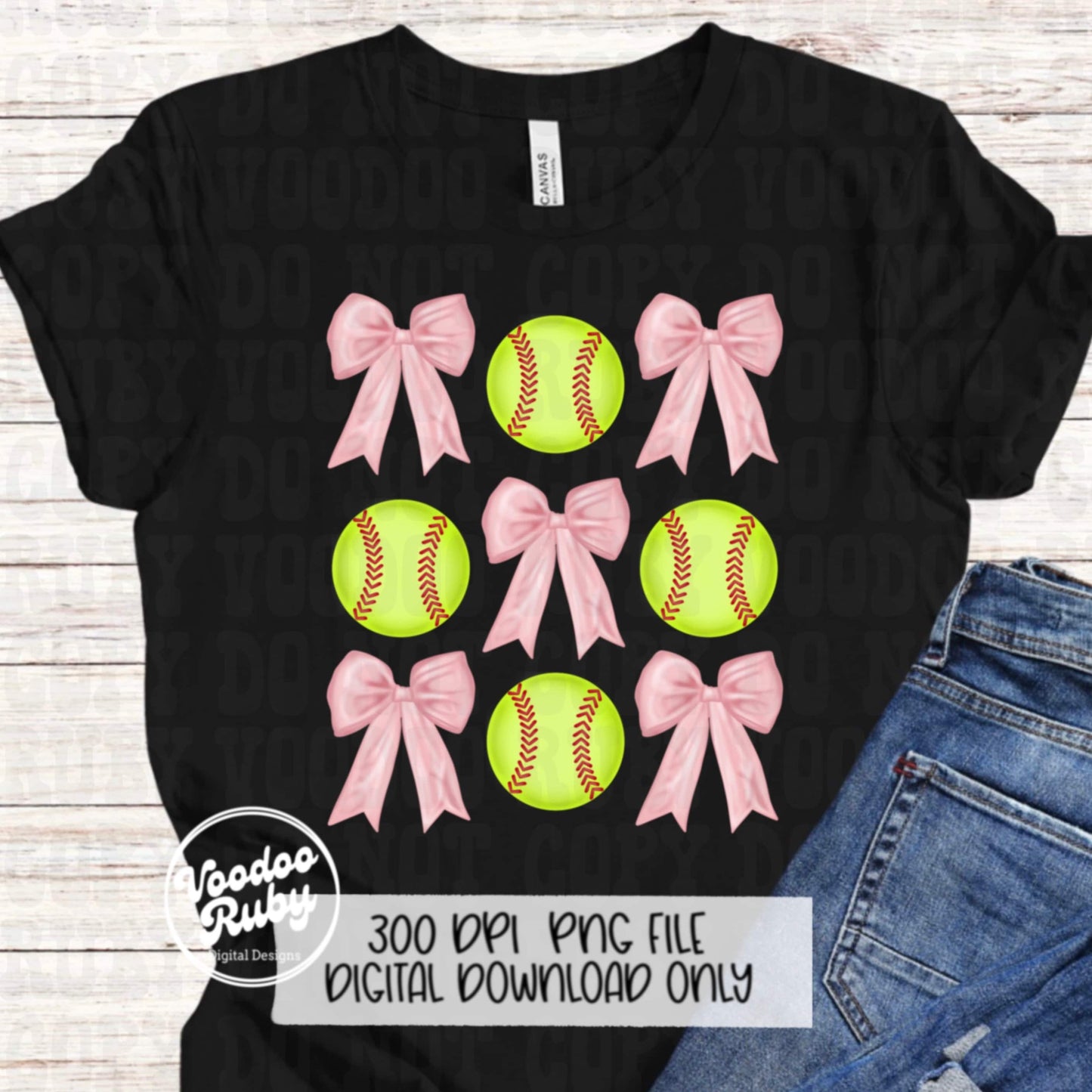 Pink Bow Softball PNG Design Sublimation Hand Drawn Digital Download Coquette Pink Ribbon PNG Soft Girl Preppy Pink Girly DTF Printable