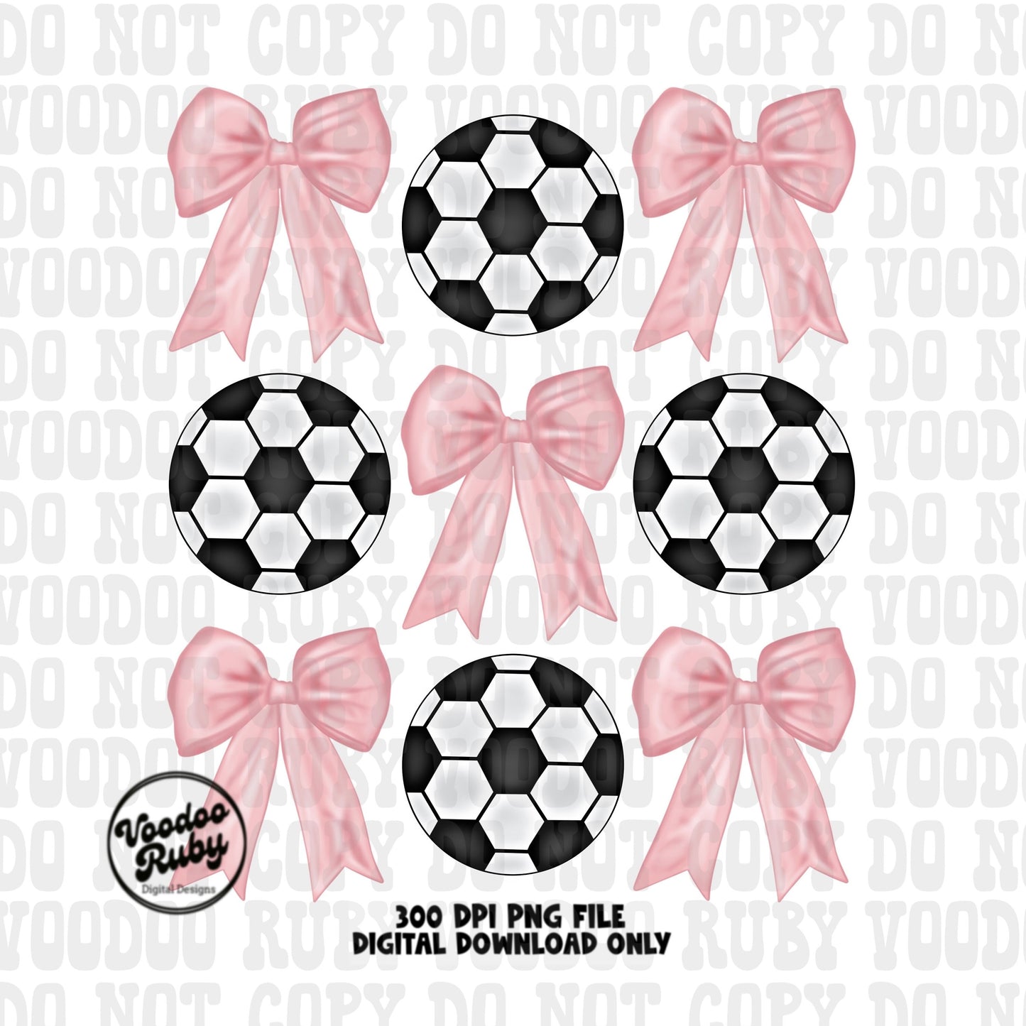 Pink bow soccer png design coquette aesthetic DTF sublimation printing
